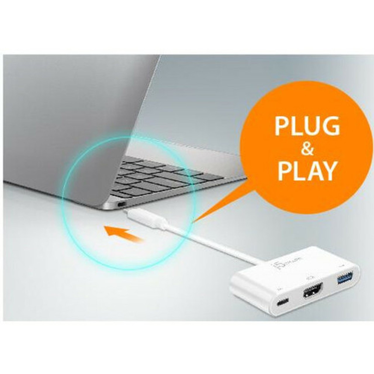 j5 create USB-C HDMI  USBtrade 30 with Power Delivery - 1 Pack - 1 x Type C USB 31 USB Male - 1 x HDMI Type A Digital Female 1 JCA379