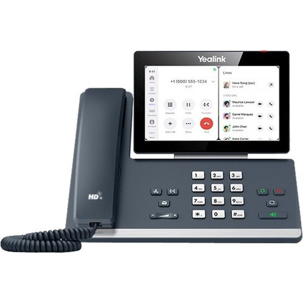 Yealink MP58-WH-Teams IP Phone - CordedCordless - Corded - Bluetooth - Desktop - Classic Gray - VoIP - 2 x Network RJ-45 - PoE 1301189