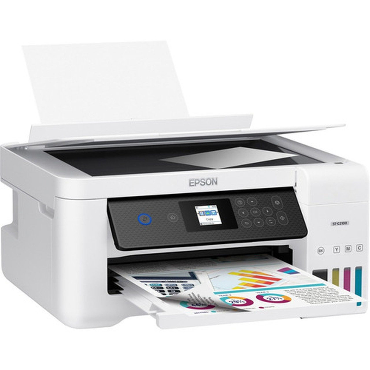 Epson WorkForce ST-C2100 Wireless Inkjet Multifunction Printer - Color - CopierPrinterScanner - 5760 x 1440 dpi class - Automatic C11CJ63203