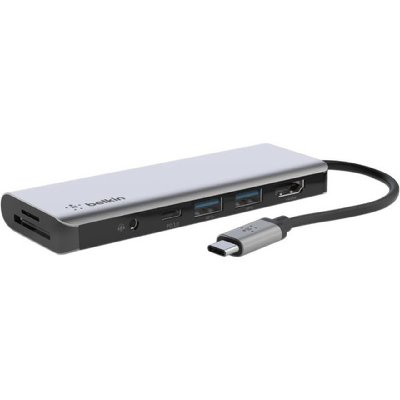 Belkin USB-C 7-in-1 Multiport Adapter Laptop Docking Station 2x USB-A 31 Gen 2 4k HDMI 20 100W Power Delivery 30 - for - 100 W PVC003BTSGY