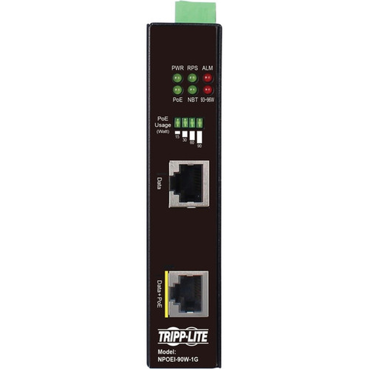 Tripp Lite NPOEI-90W-1G PoE Injector - 57 V DC Input - 1 x Ethernet Input Ports - 1 x RJ-45 Output Ports - Black NPOEI-90W-1G