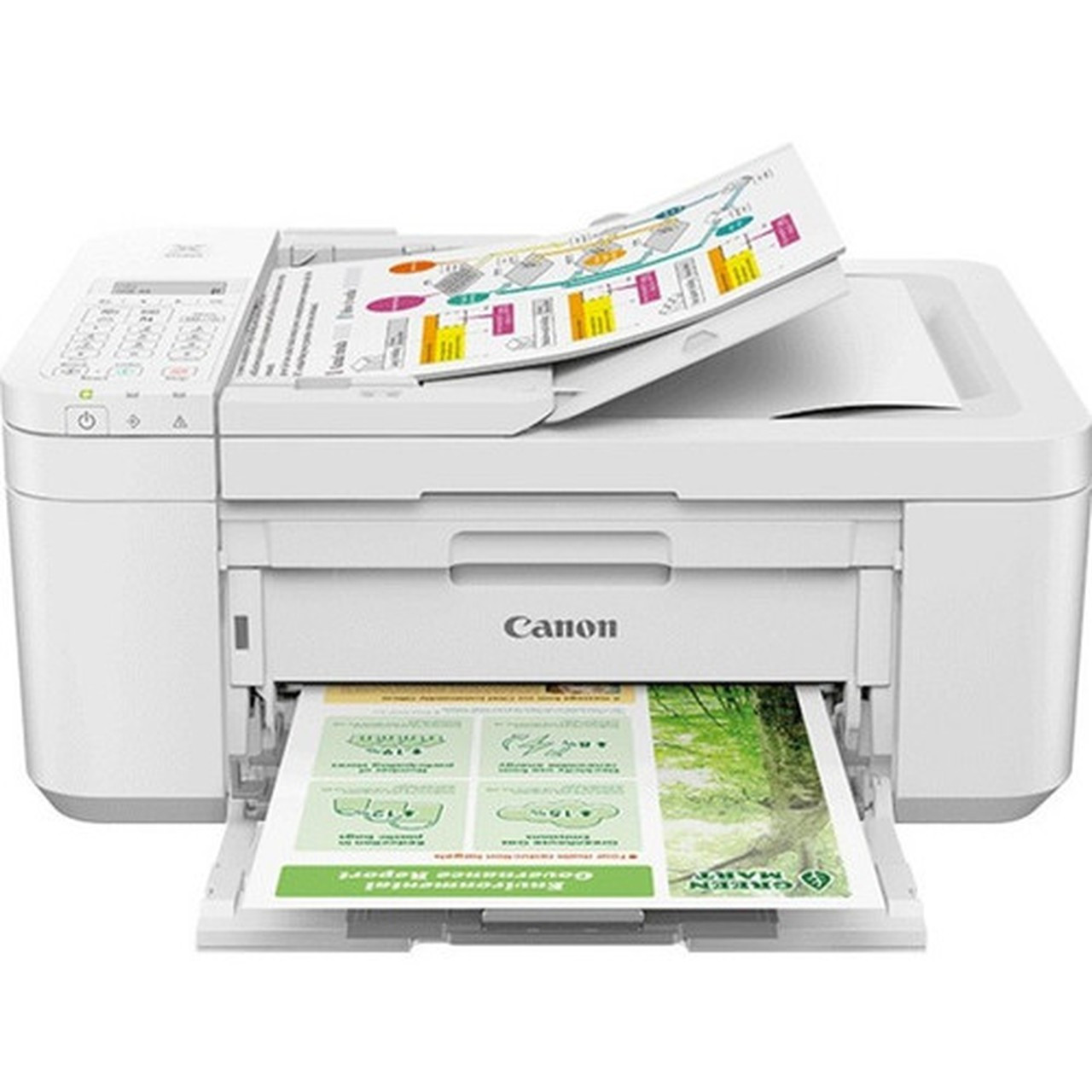 Canon PIXMA TR4720 Wireless Inkjet Multifunction Printer - Color - White - CopierFaxPrinterScanner - 4800 x 1200 dpi Print - Duplex 5074C023
