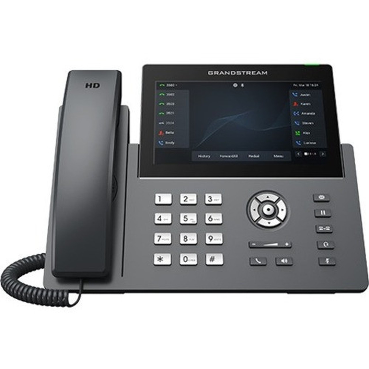 Grandstream GRP2670 IP Phone - Corded - Corded - Bluetooth Wi-Fi - Wall Mountable Desktop - 12 x Total Line - VoIP - IEEE - 2 x - GRP2670