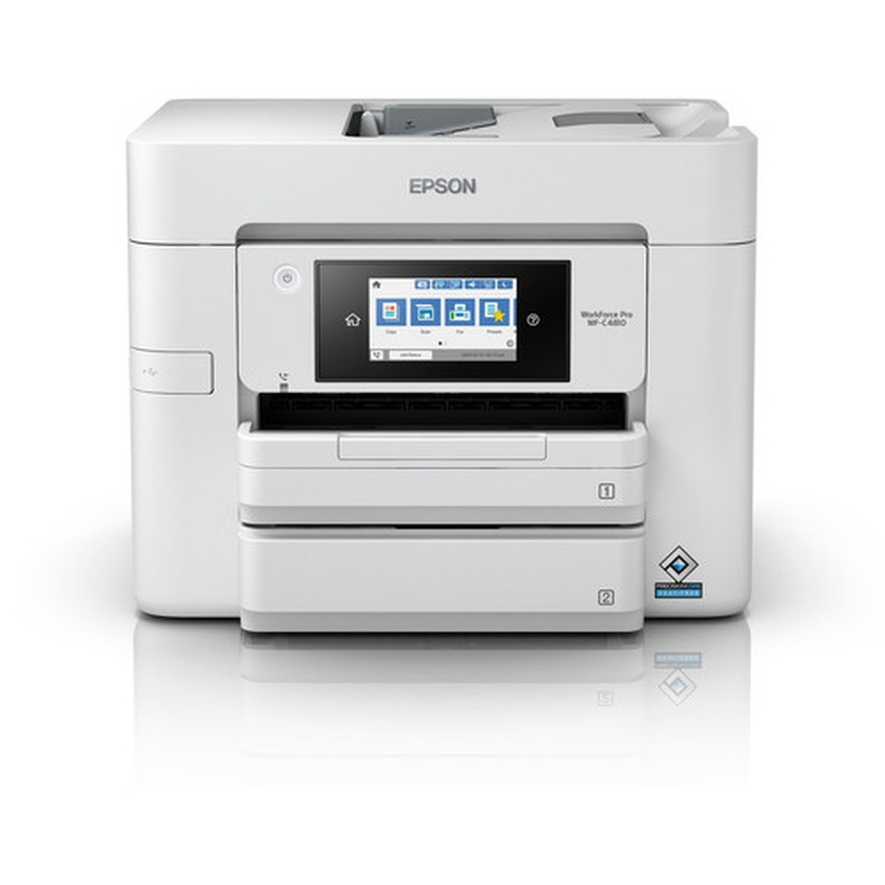 Epson WorkForce Pro WF-C4810 Inkjet Multifunction Printer - Color - CopierFaxPrinterScanner - Automatic Duplex Print - Color - 1200 C11CJ05205
