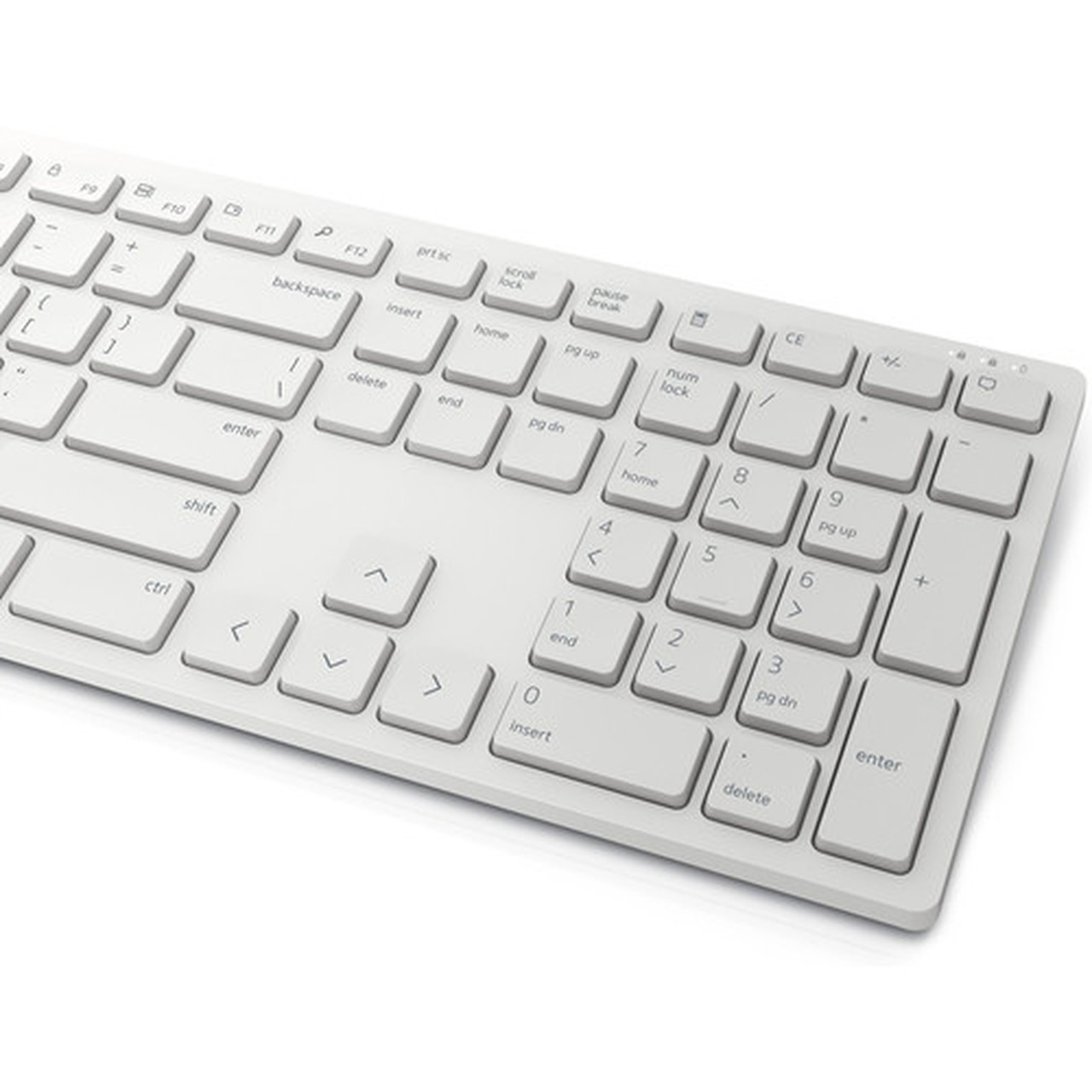 Dell Pro KM5221W Keyboard  Mouse - USB Plunger Wireless 240 GHz Keyboard - White - USB Wireless Mouse - Optical - 4000 dpi - White - KM5221W-WH-US