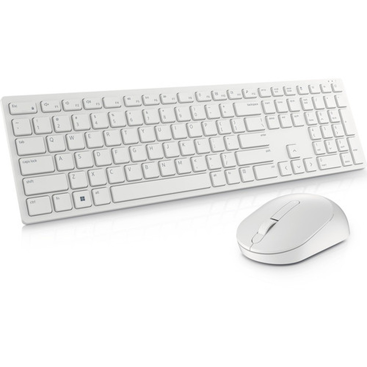 Dell Pro KM5221W Keyboard  Mouse - USB Plunger Wireless 240 GHz Keyboard - White - USB Wireless Mouse - Optical - 4000 dpi - White - KM5221W-WH-CNM