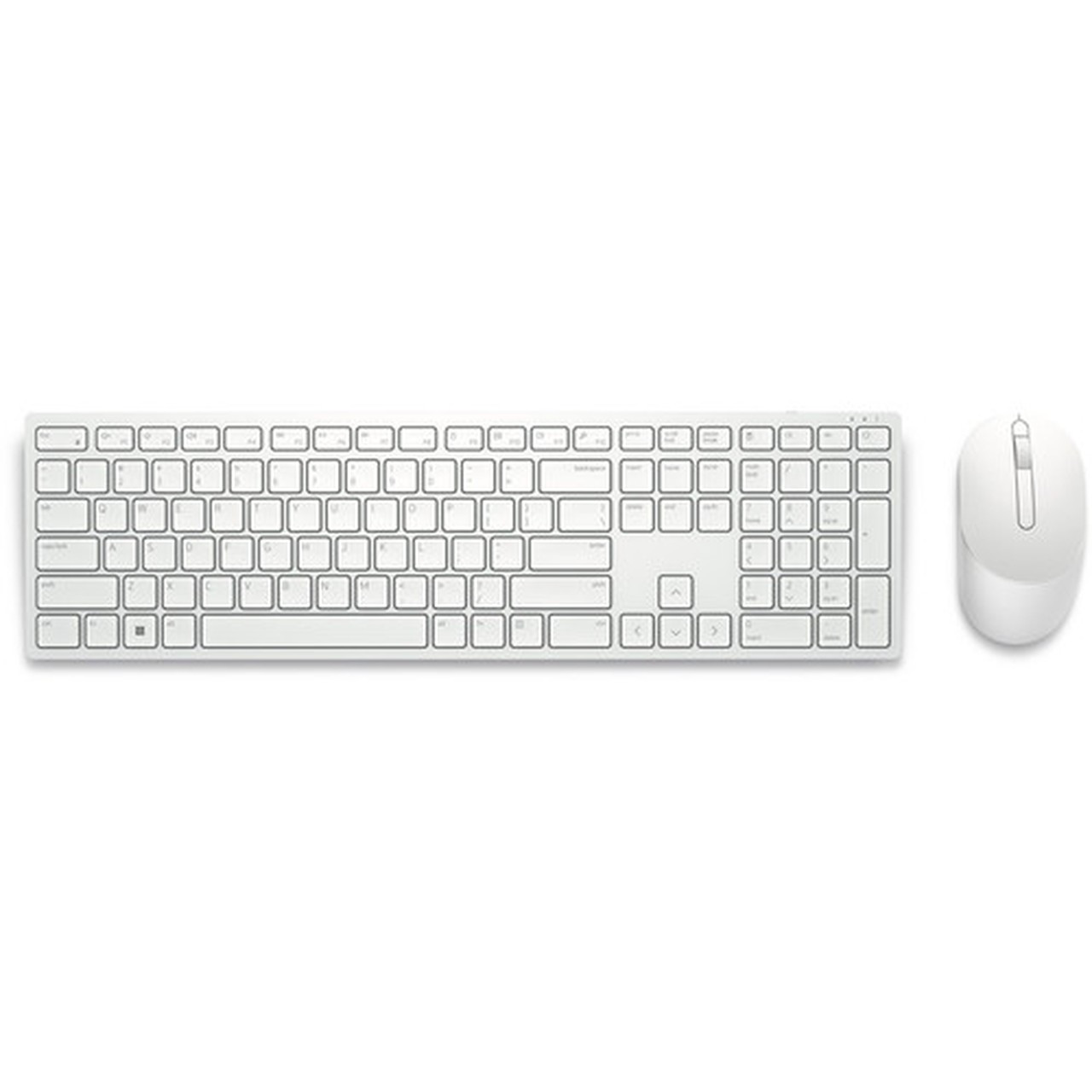 Dell Pro KM5221W Keyboard  Mouse - USB Plunger Wireless 240 GHz Keyboard - White - USB Wireless Mouse - Optical - 4000 dpi - White - KM5221W-WH-CNM