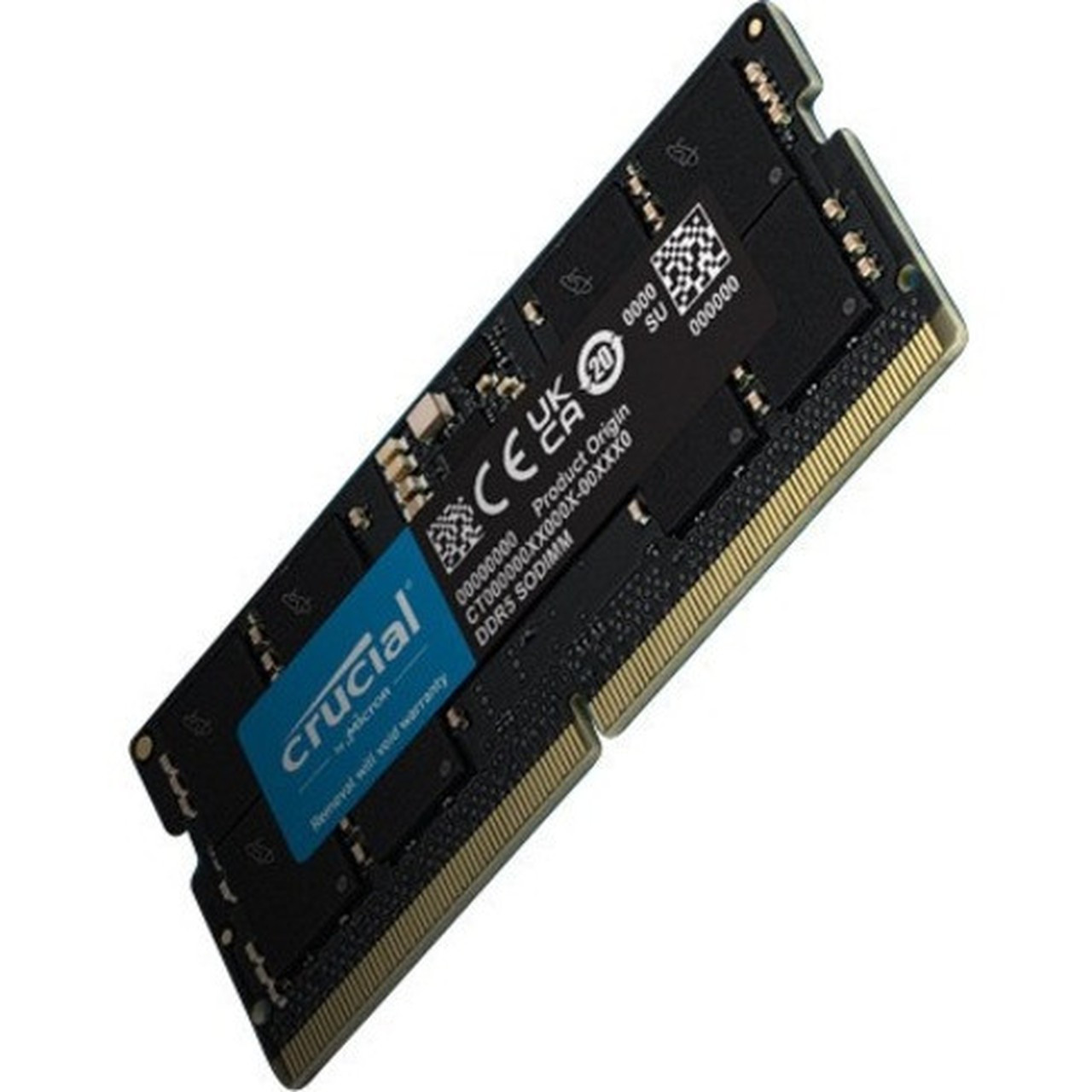 Crucial 32GB DDR5 SDRAM Memory Module - For Notebook - 32 GB 1 x 32GB - DDR5-4800PC5-38400 DDR5 SDRAM - 4800 MHz Dual-rank Memory - CT32G48C40S5