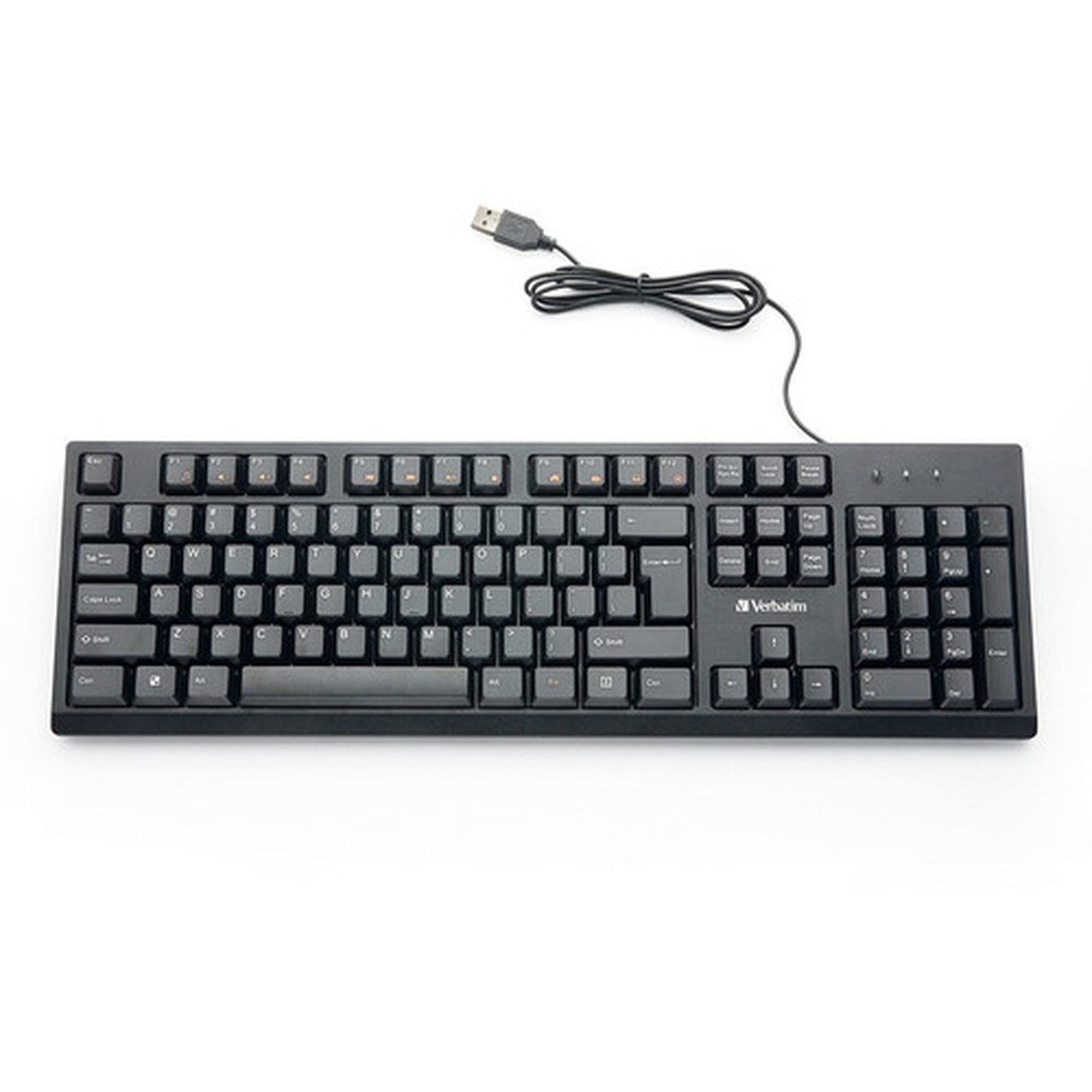 Verbatim Wired Keyboard - Cable Connectivity - USB Interface Multimedia Hot Keys - Linux ChromeOS Mac OS Windows Mac PC 70735