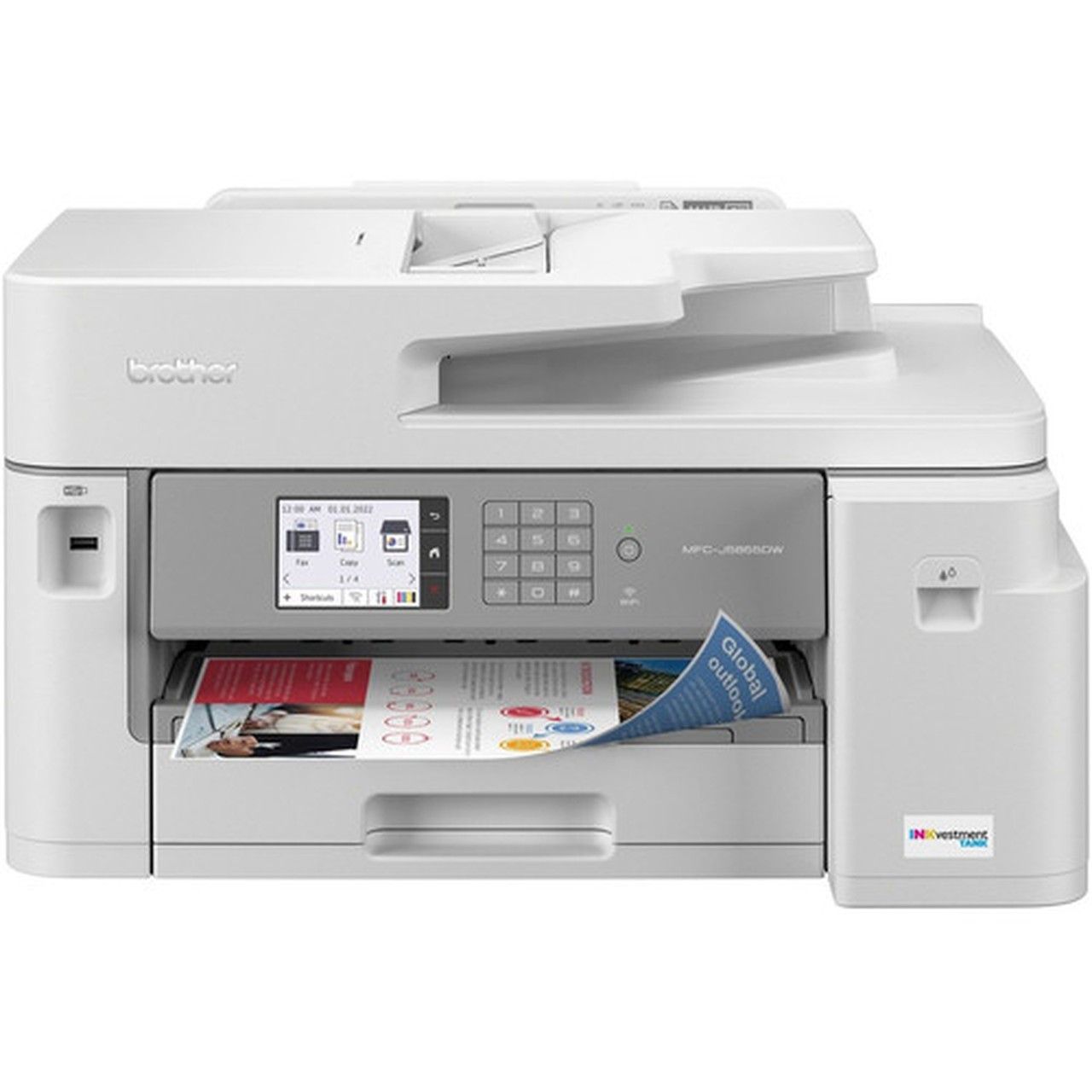 MFC-J5855DW INKvestment Tank All-in-One Multifunction Colour Inkjet Printer - CopierFaxPrinterScanner - 30 ppm Mono16 ppm Color - MFCJ5855DW