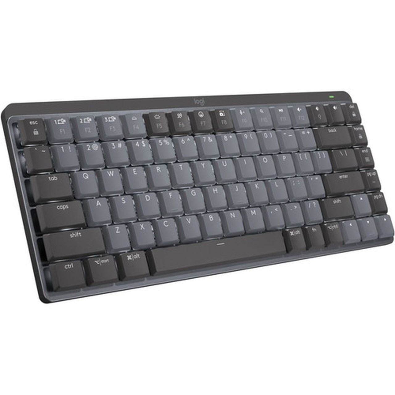 Logitech MX Mechanical Mini Minimalist Wireless Illuminated Keyboard Clicky Graphite - Wireless Connectivity - BluetoothRF - ft - 920-010552