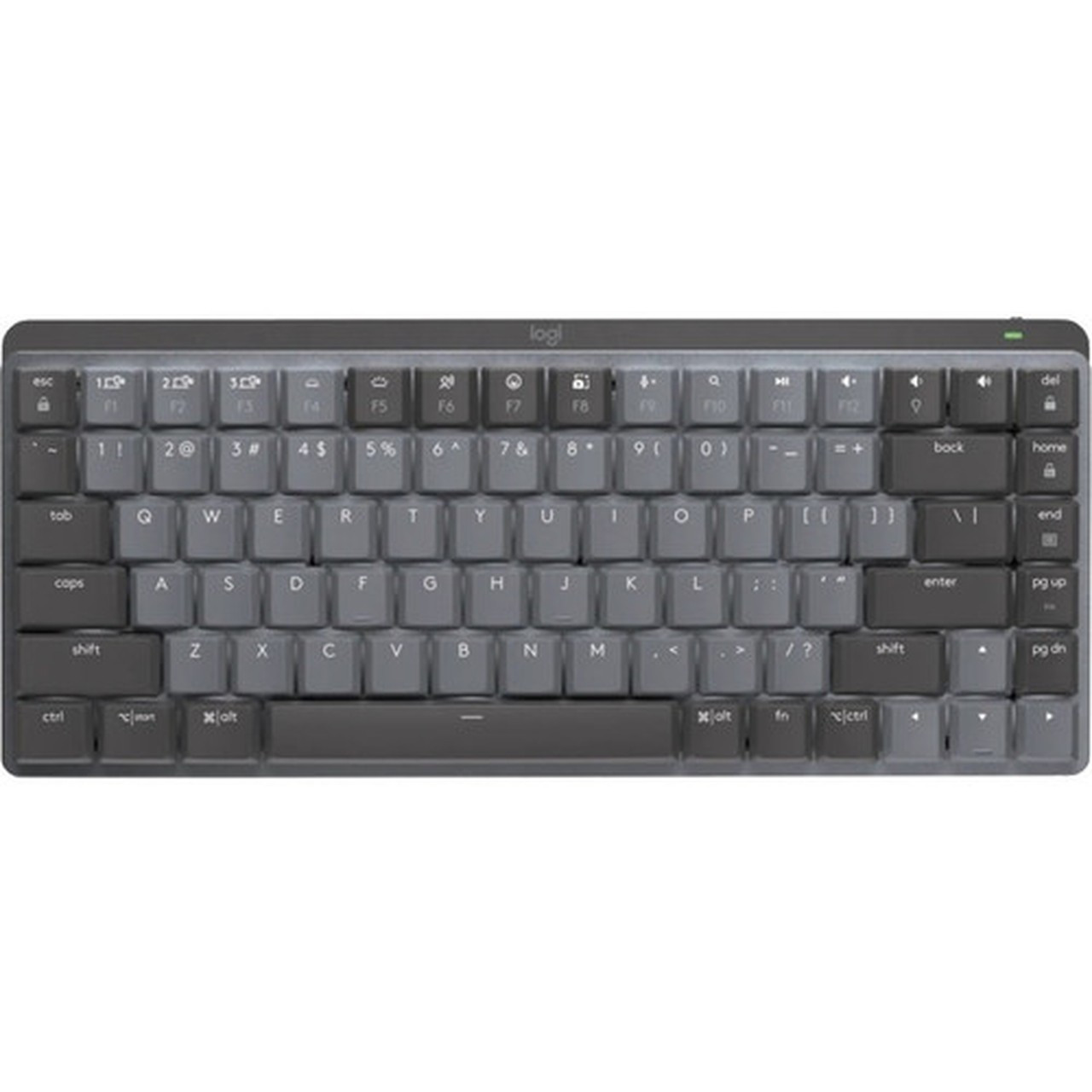 Logitech MX Mechanical Mini Minimalist Wireless Illuminated Keyboard Clicky Graphite - Wireless Connectivity - BluetoothRF - ft - 920-010552