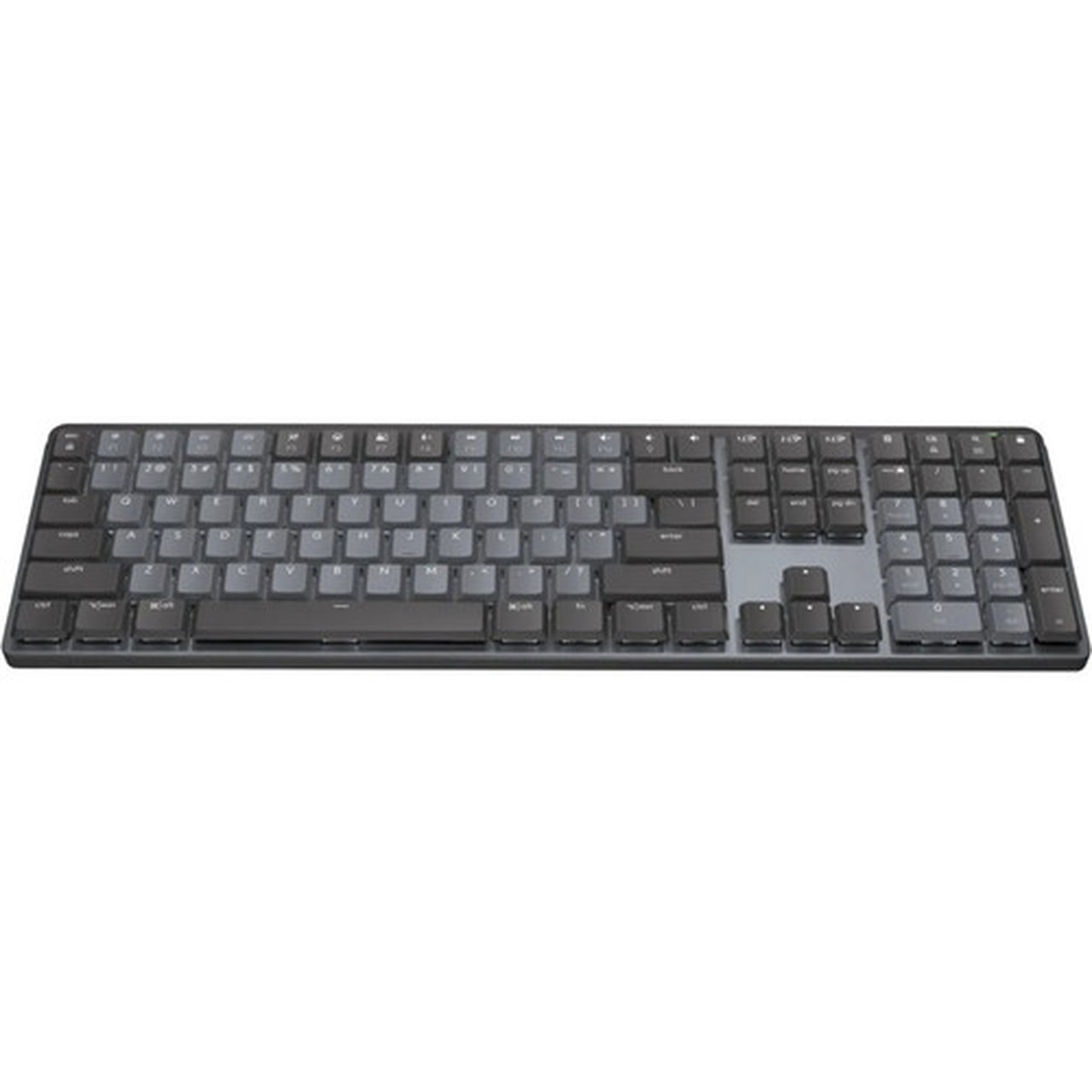 Logitech MX Mechanical Wireless Illuminated Performance Keyboard Linear Graphite - Wireless Connectivity - BluetoothRF - 3281 ft 920-010548