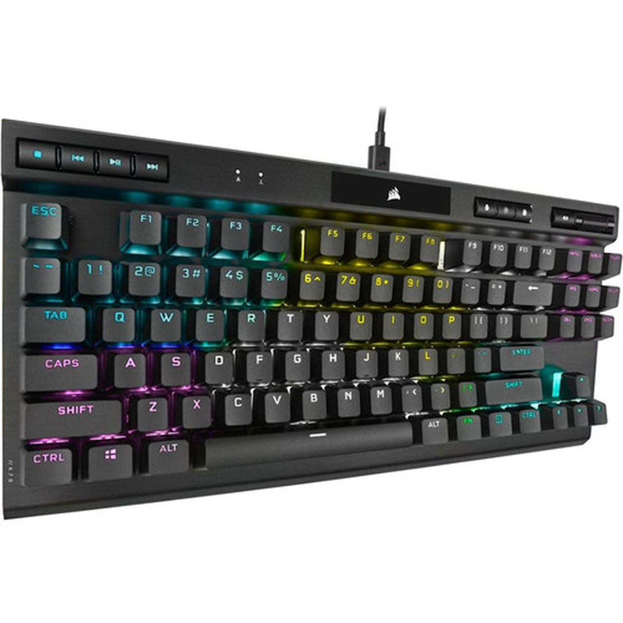 Corsair K70 RGB TKL CHAMPION SERIES Mechanical Gaming Keyboard - CHERRY MX SPEED - Cable Connectivity - USB 30 USB 31 Type A - RGB CH-9119014-NA