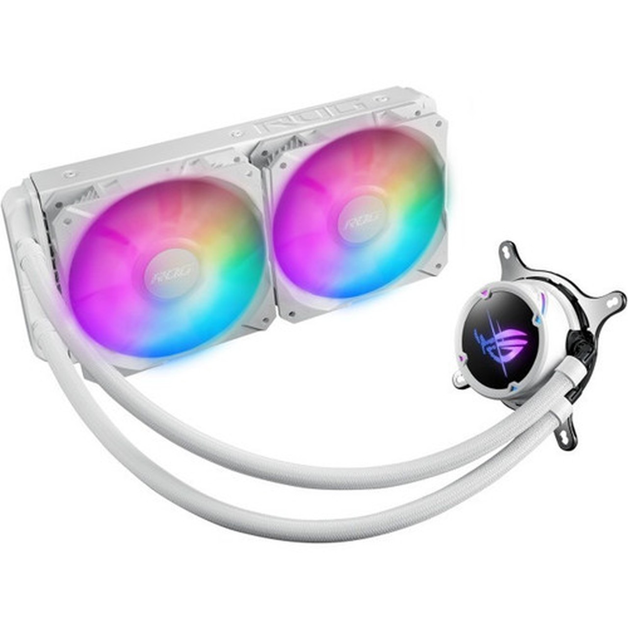 Asus ROG Strix LC II 240 ARGB White Edition Cooling FanRadiatorWater Block - 472 120 mm Maximum Fan Diameter - 2 x Fans - - - ROG STRIX LC II 240 ARGB WE