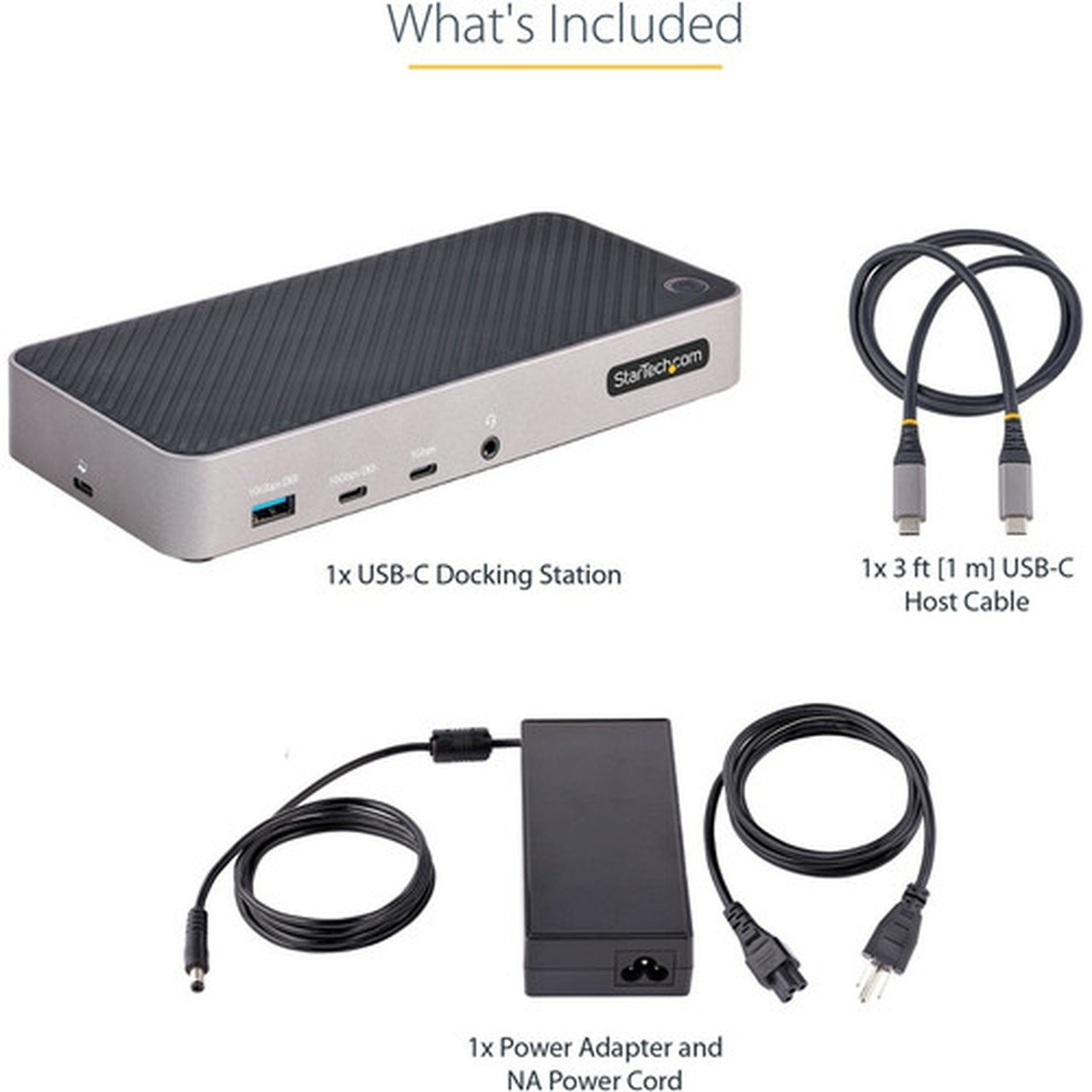 StarTechcom USB-C Triple Monitor Docking Station - Triple 4K HDMIDP USB-C Dock - 5x USB Hub - GbE - 100W PD - Universal  Multi - 4K 116N-USBC-DOCK