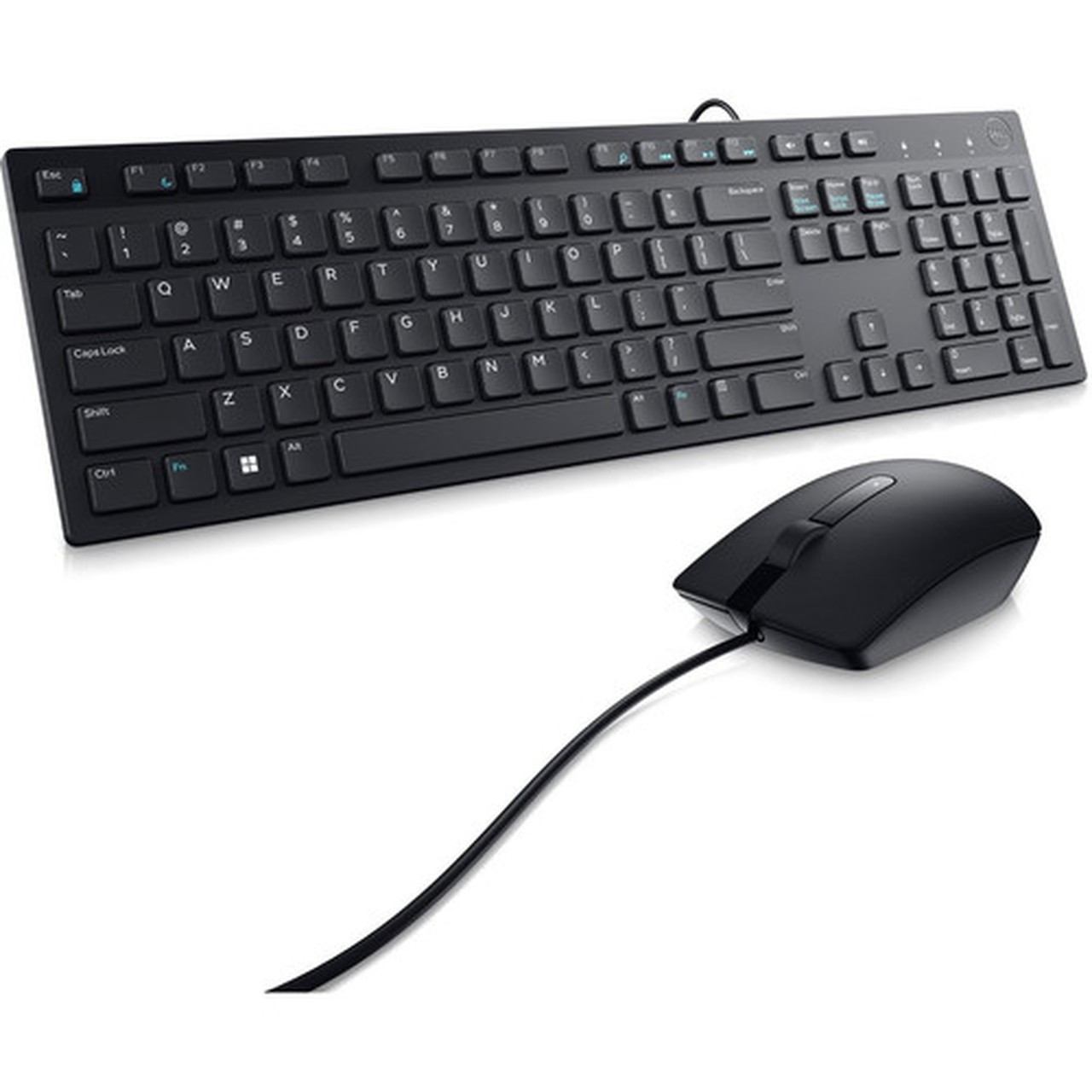 Dell Wired Keyboard and Mouse - KM300C - USB Keyboard - Black - USB Cable Mouse - Optical - 1000 dpi - 3 Button - Black - Mute Volume DELL-KM300C-US