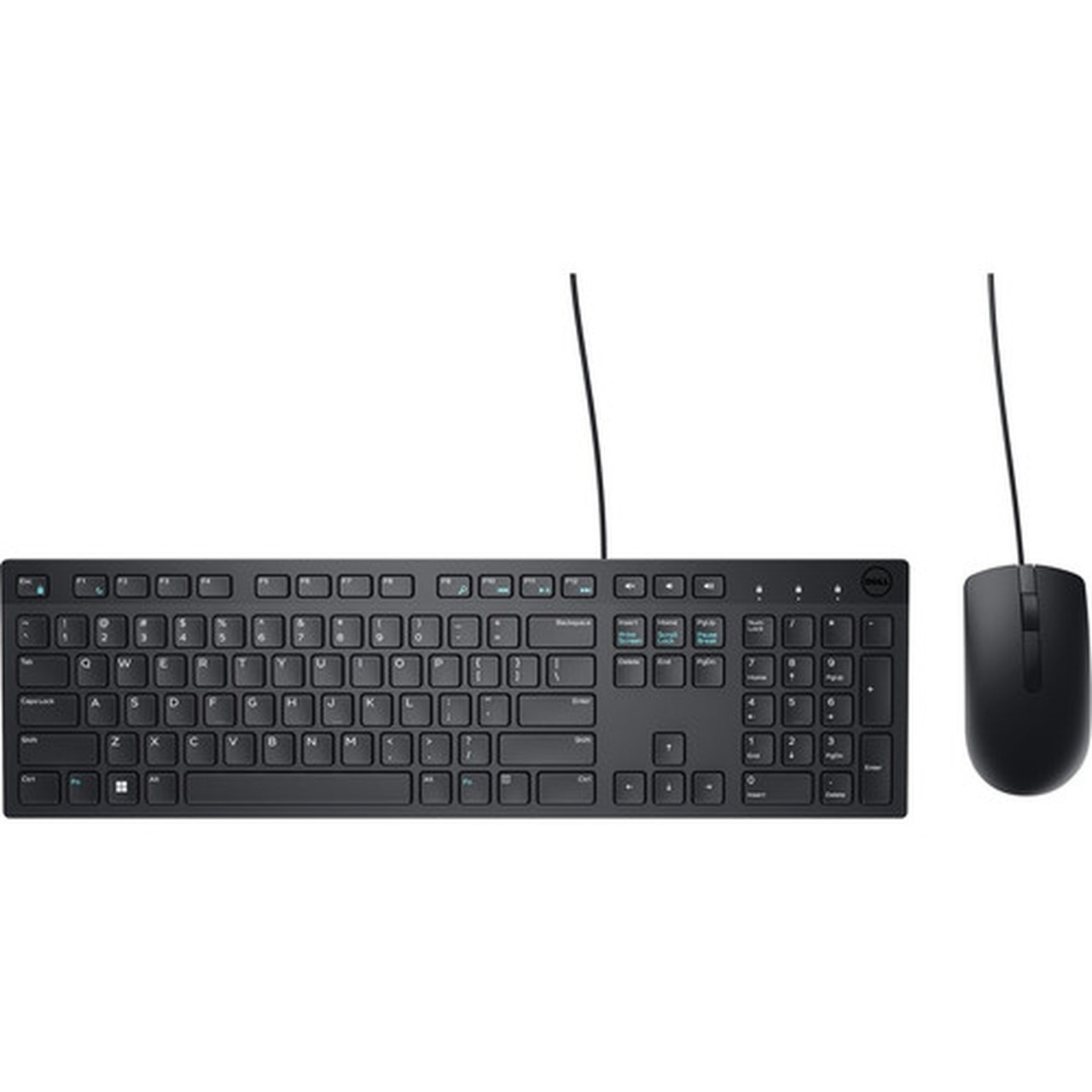 Dell Wired Keyboard and Mouse - KM300C - USB Keyboard - Black - USB Cable Mouse - Optical - 1000 dpi - 3 Button - Black - Mute Volume DELL-KM300C-US