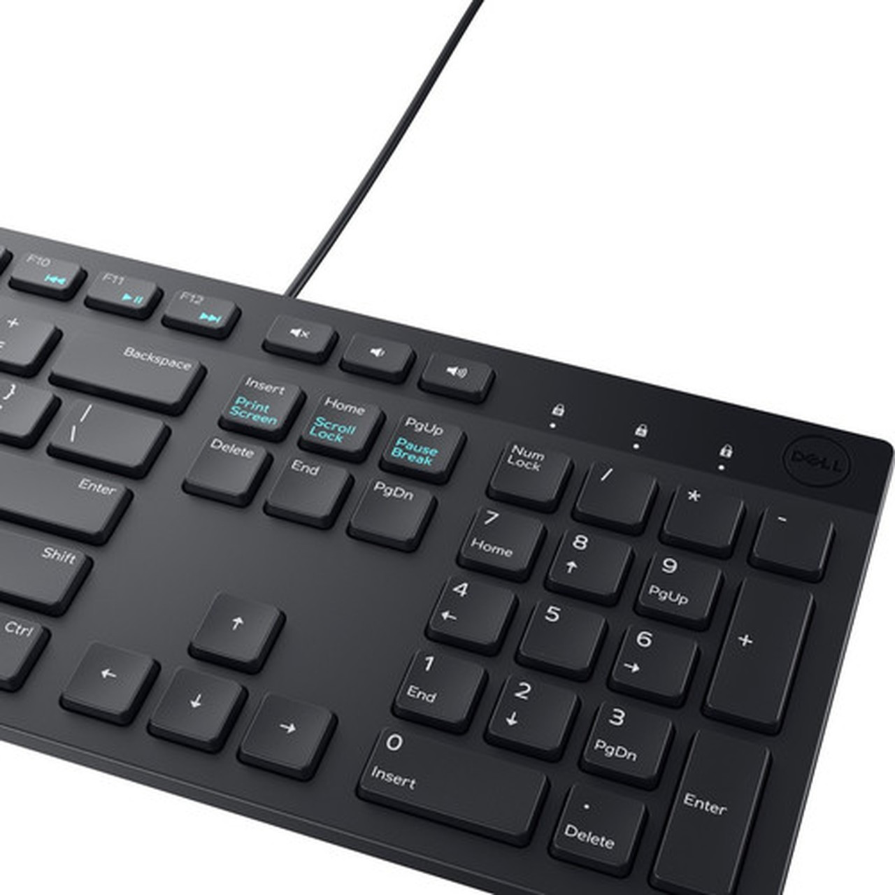 Dell Wired Keyboard and Mouse - KM300C - USB Keyboard - Black - USB Cable Mouse - Optical - 1000 dpi - 3 Button - Black - Mute Volume DELL-KM300C-US