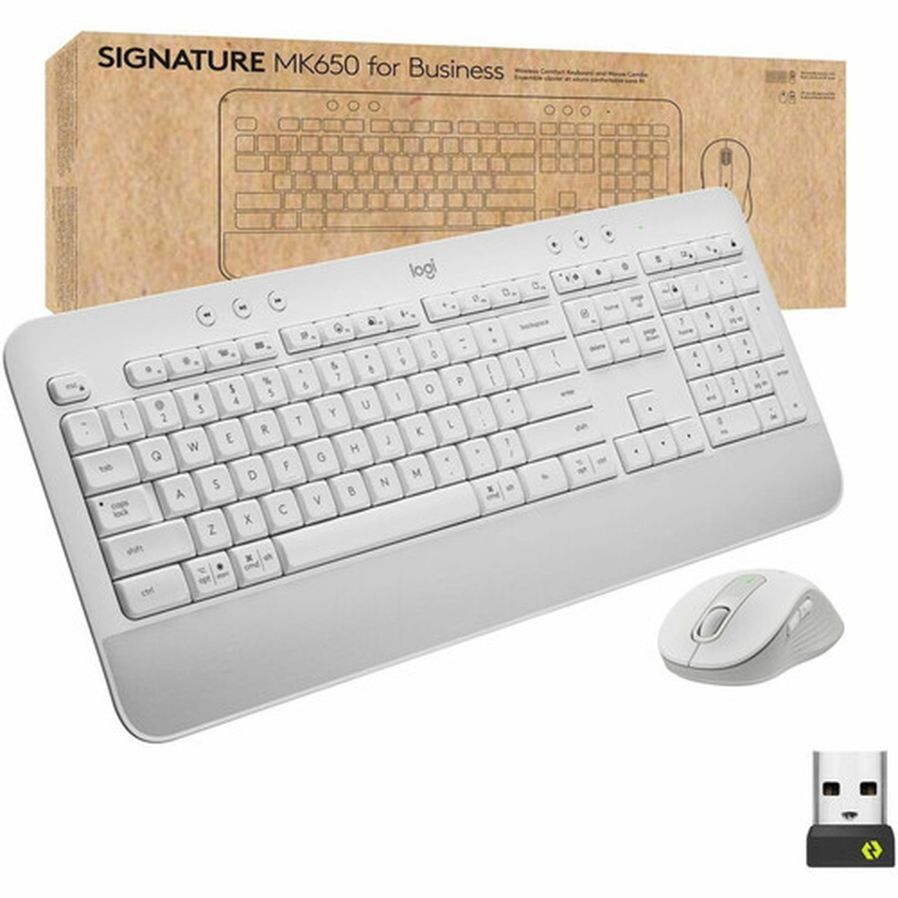Logitech Signature MK650 Combo for Business Wireless Mouse and Keyboard Combo - USB Plunger Wireless BluetoothRF Keyboard - 118 Key - 920-011018