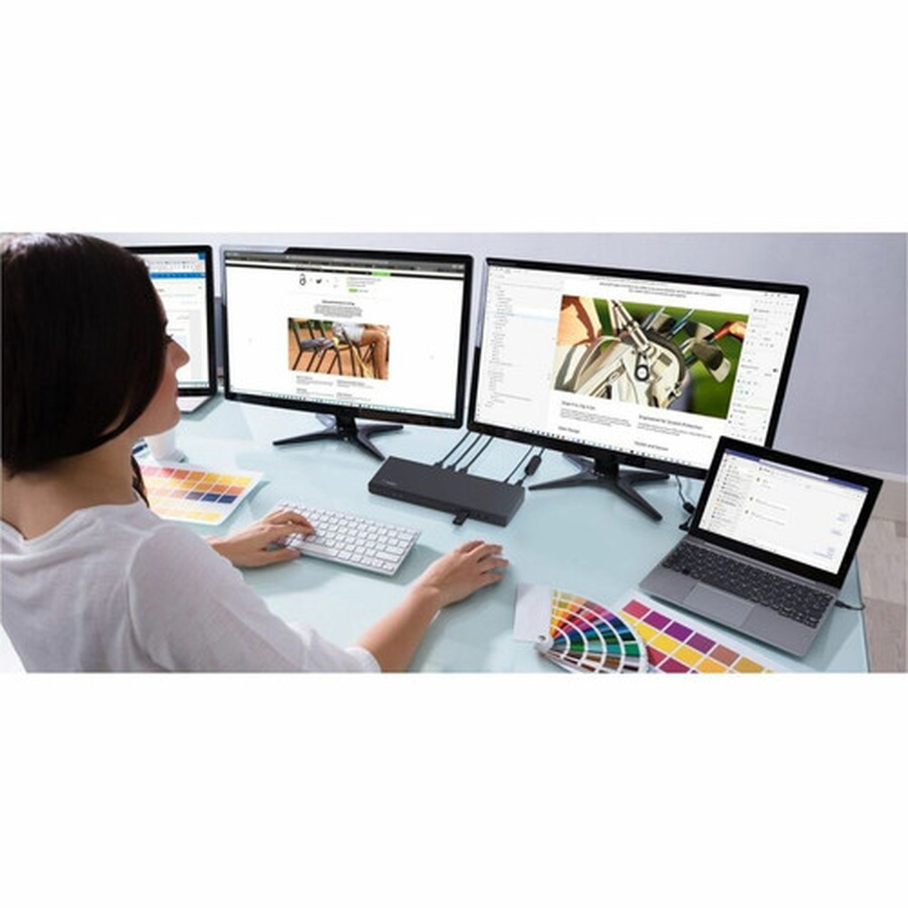 Belkin Universal USB-C Triple Display Dock-laptop docking station HDMI DisplayPort - for MonitorNotebookWorkstation - 85 W - USB C - INC007TTBK