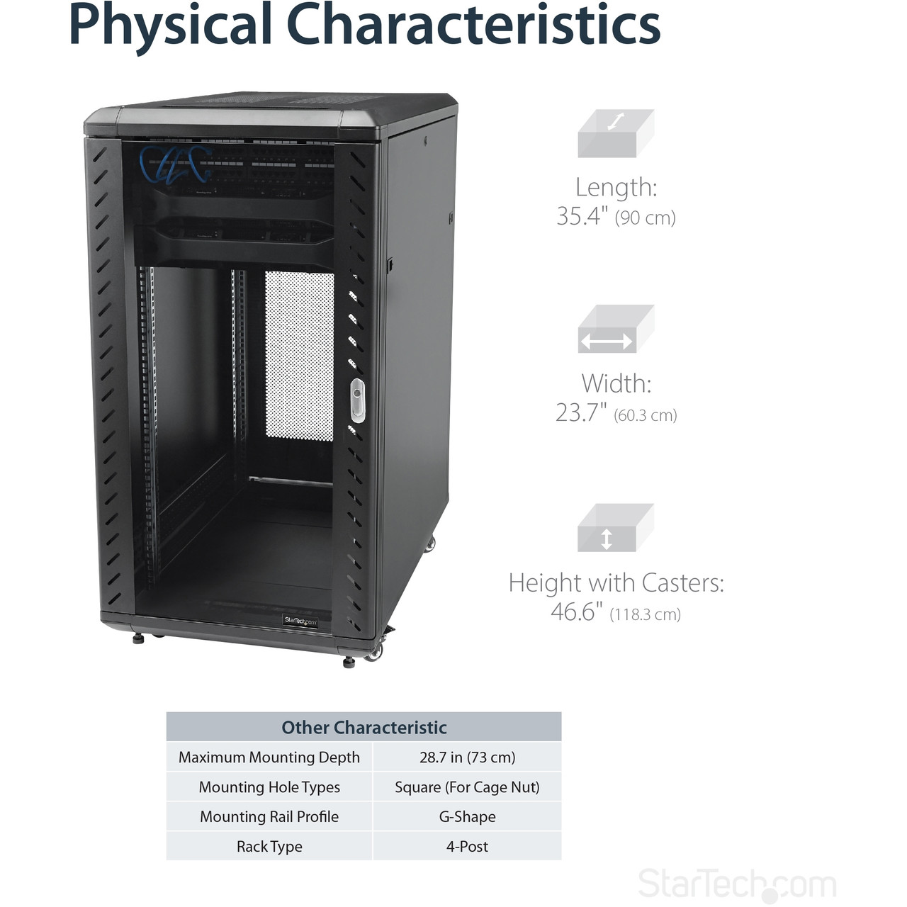 StarTechcom_22U_Server_Rack_Cabinet_on_Wheels_-_36_inch_Adjustable_Depth_-_Portable_Network_Equipment_Enclosure_RK2236BKF_-_Store_-_RK2236BKF