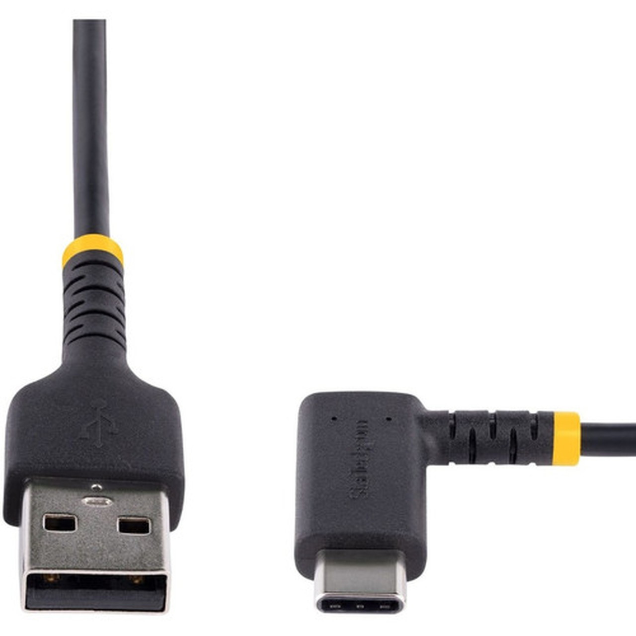 StarTechcom 6tf 2m USB A to C Charging Cable Right Angle Heavy Duty Fast Charge USB-C Cable Durable and Rugged Aramid Fiber 3A - R2ACR-2M-USB-CABLE