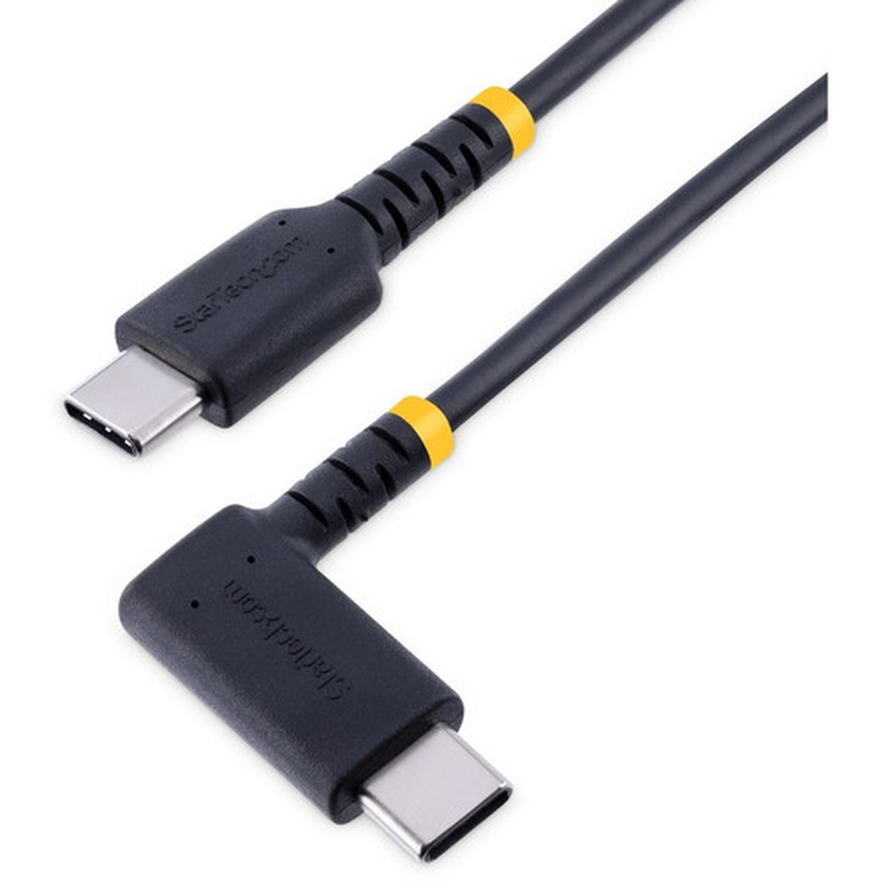StarTechcom 3ft 1m USB C Charging Cable Right Angle 60W PD 3A Heavy Duty Fast Charge USB-C Cable Durable Rugged Aramid Fiber - C R2CCR-1M-USB-CABLE