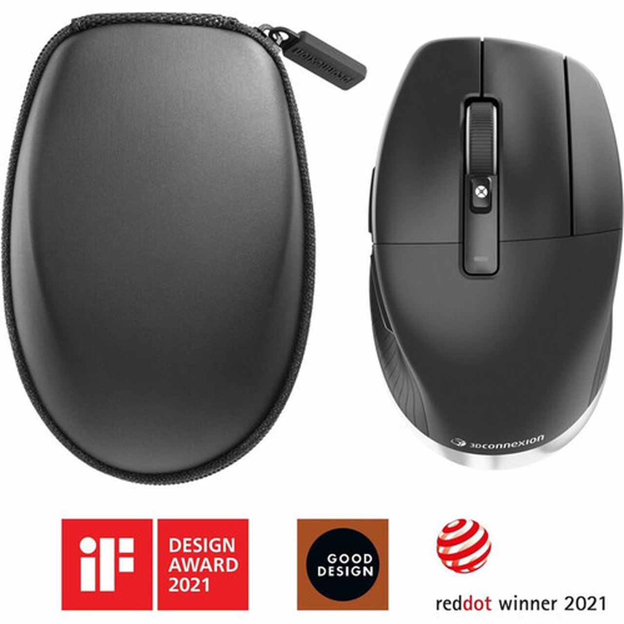 3Dconnexion CadMouse Pro Wireless - Full-size Mouse - Optical - Wireless - BluetoothRadio Frequency - 240 GHz - Rechargeable - USB C 3DX-700116