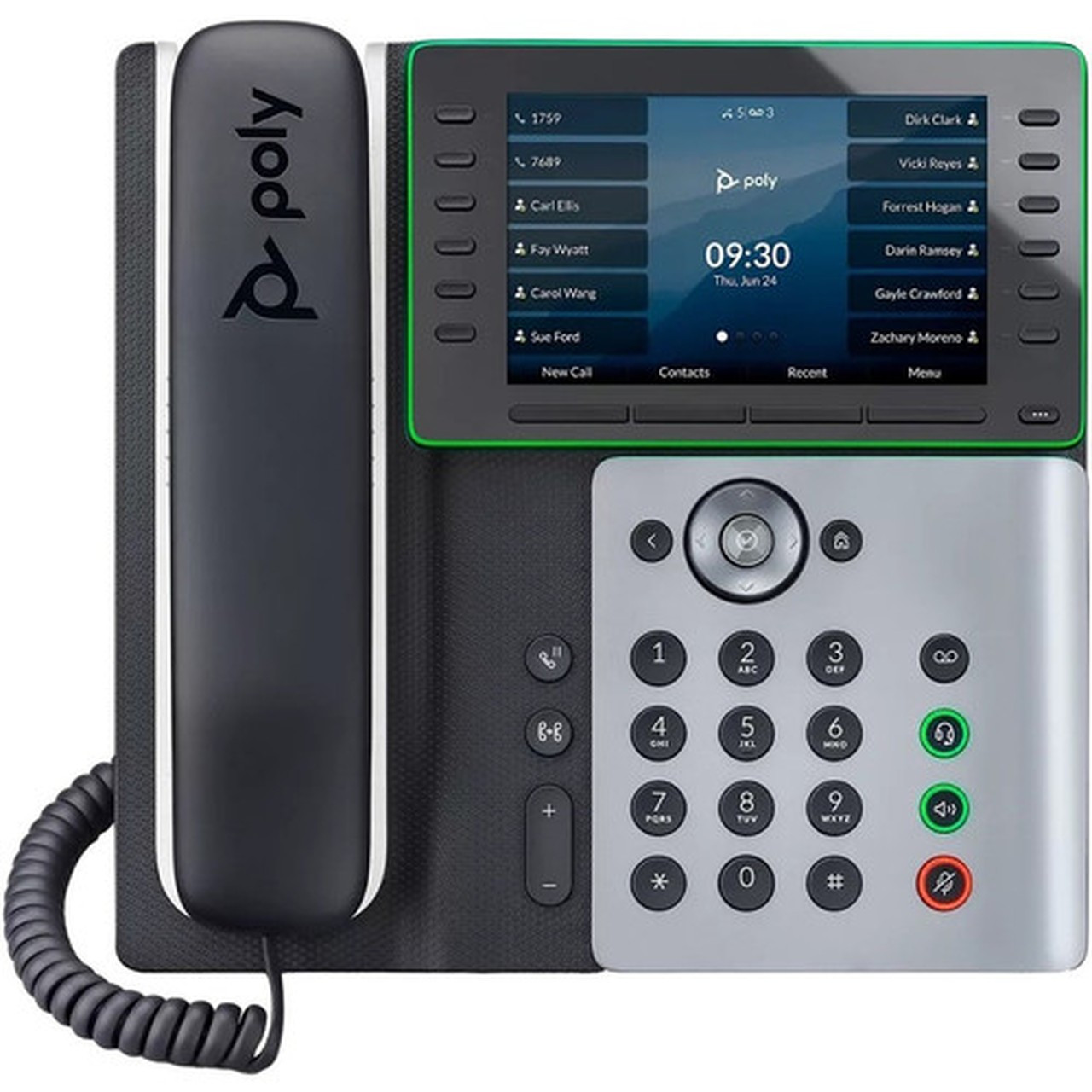 Poly Edge E550 IP Phone - Corded - Corded - NFC Wi-Fi Bluetooth - Desktop Wall Mountable - VoIP - IEEE 80211abgn - 2 x Network 2200-87050-025