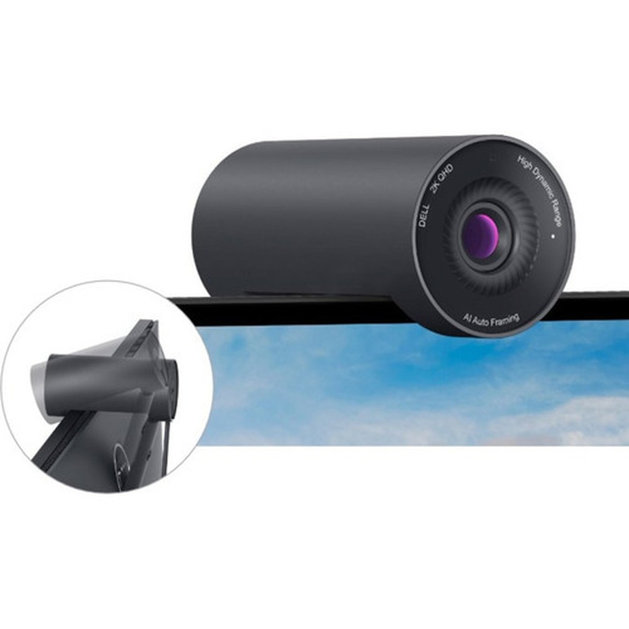 Dell WB5023 Webcam - 60 fps - USB 20 Type A - 2560 x 1440 Video - CMOS Sensor - Auto-focus - 78deg Angle - 4x Digital Zoom - - WB5023-DDAO