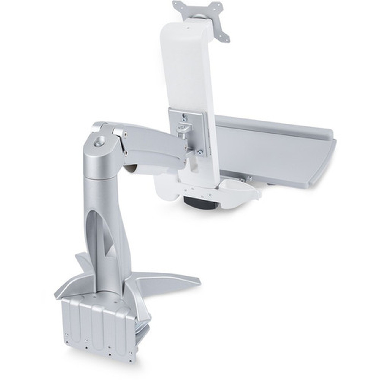 StarTechcom Sit-Stand Monitor Arm Keyboard Tray Desk Mount Sit-Stand Workstation up to 27 inch VESA Display Standing Desk - Desk - SIT-STAND-ARM-1MS