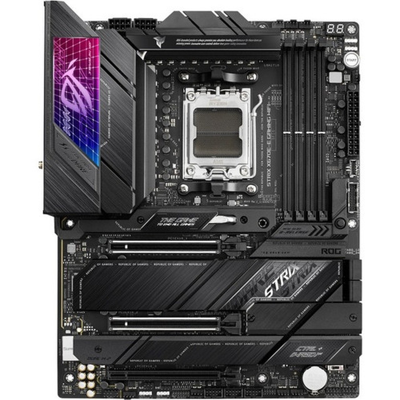 Asus ROG Strix X670E-E GAMING WIFI Gaming Desktop Motherboard - AMD X670 Chipset - Socket AM5 - ATX - Ryzen 5 Ryzen 7 Ryzen 9 - 128 ROG STRIX X670E-E GAMING WIFI