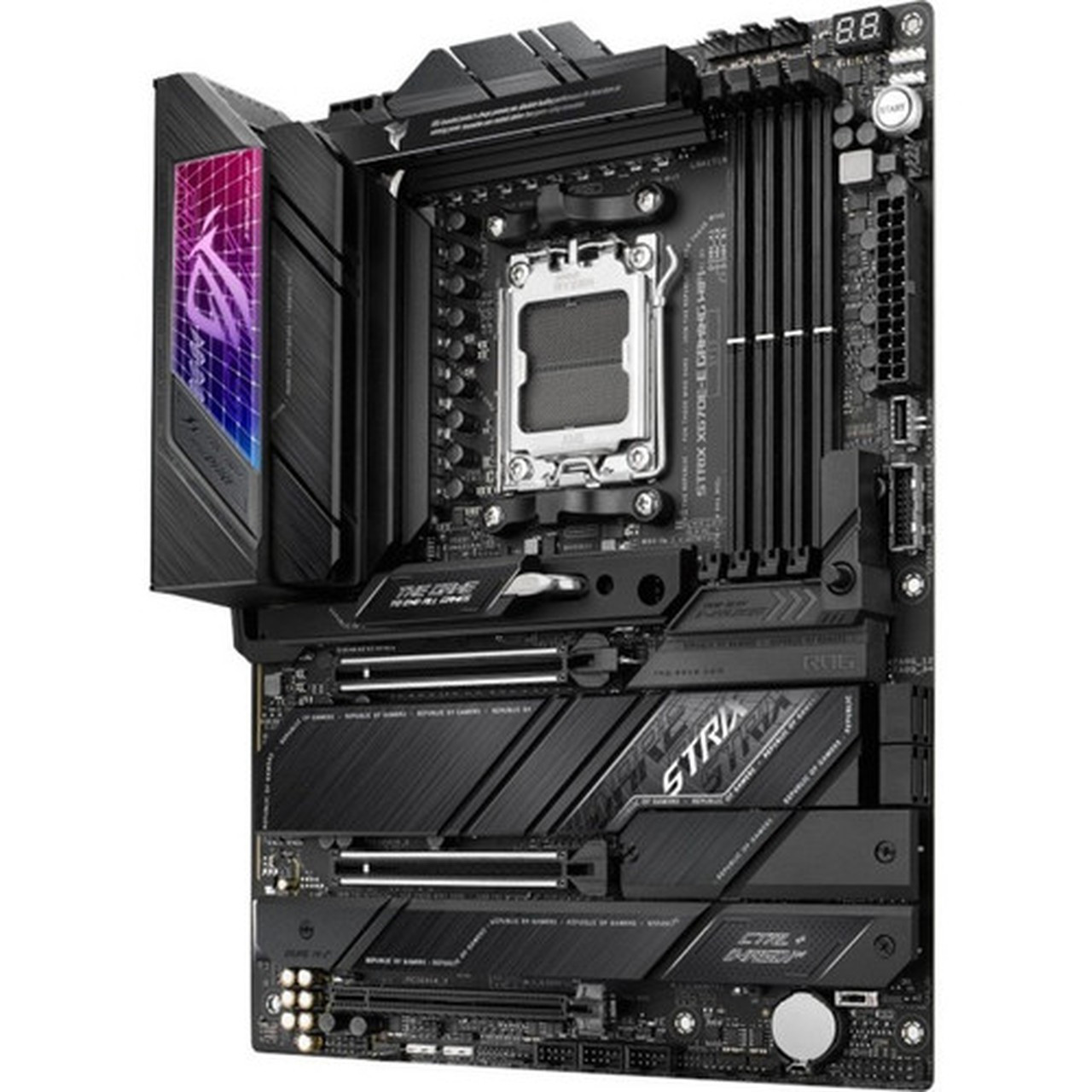 Asus ROG Strix X670E-E GAMING WIFI Gaming Desktop Motherboard - AMD X670 Chipset - Socket AM5 - ATX - Ryzen 5 Ryzen 7 Ryzen 9 - 128 ROG STRIX X670E-E GAMING WIFI