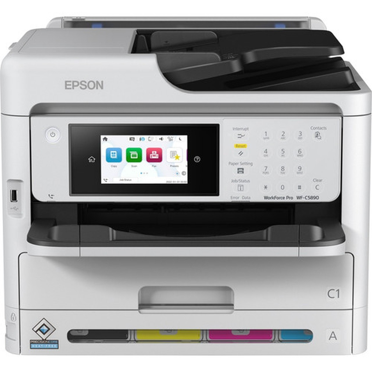 Epson WorkForce Pro WF-C5890 Wireless Inkjet Multifunction Printer - Color - CopierFaxPrinterScanner - 34 ppm Mono34 ppm Color - - C11CK23201