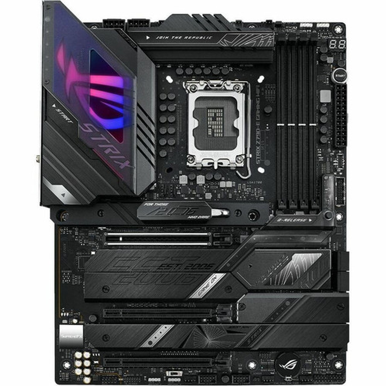 Asus ROG Strix STRIX Z790-E Gaming WIFI Gaming Desktop Motherboard - Intel Z790 Chipset - Socket LGA-1700 - ATX - Core Pentium Gold ROG STRIX Z790-E GAMING W