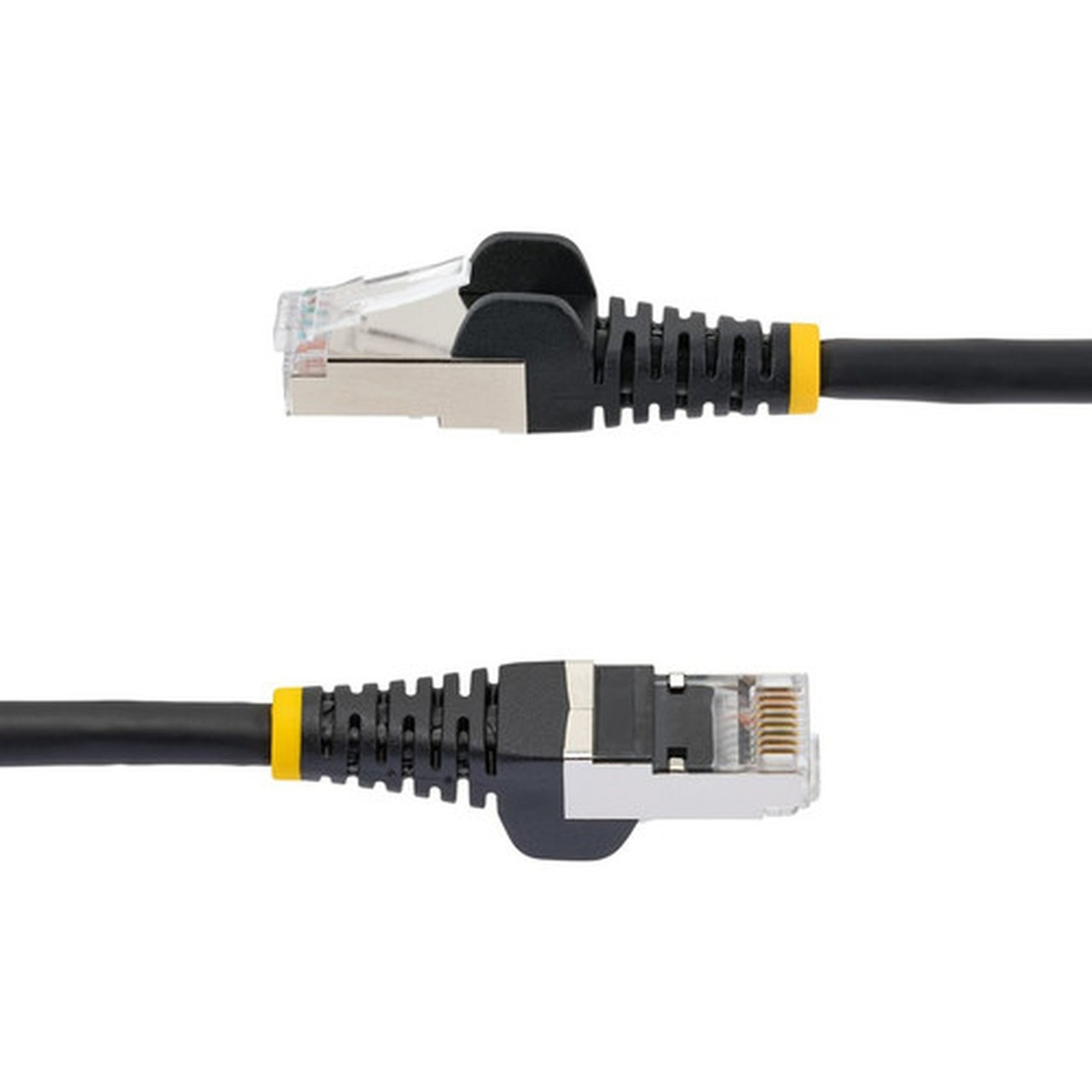 StarTechcom 10ft CAT6a Ethernet Cable Black Low Smoke Zero Halogen LSZH 10 GbE 100W PoE SFTP Snagless RJ-45 Network Patch Cord - NLBK-10F-CAT6A-PATCH