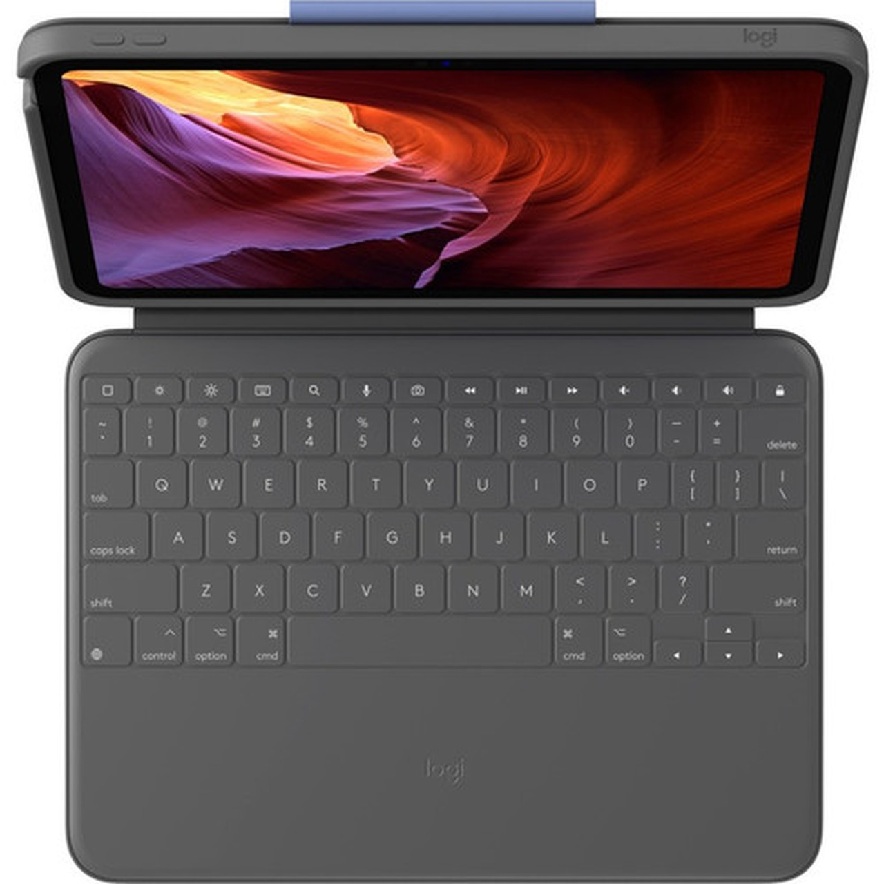 Logitech Rugged Folio Rugged KeyboardCover Case Folio for 109 Apple Logitech iPad 10th Generation Tablet - Graphite - Drop - x 920-011295