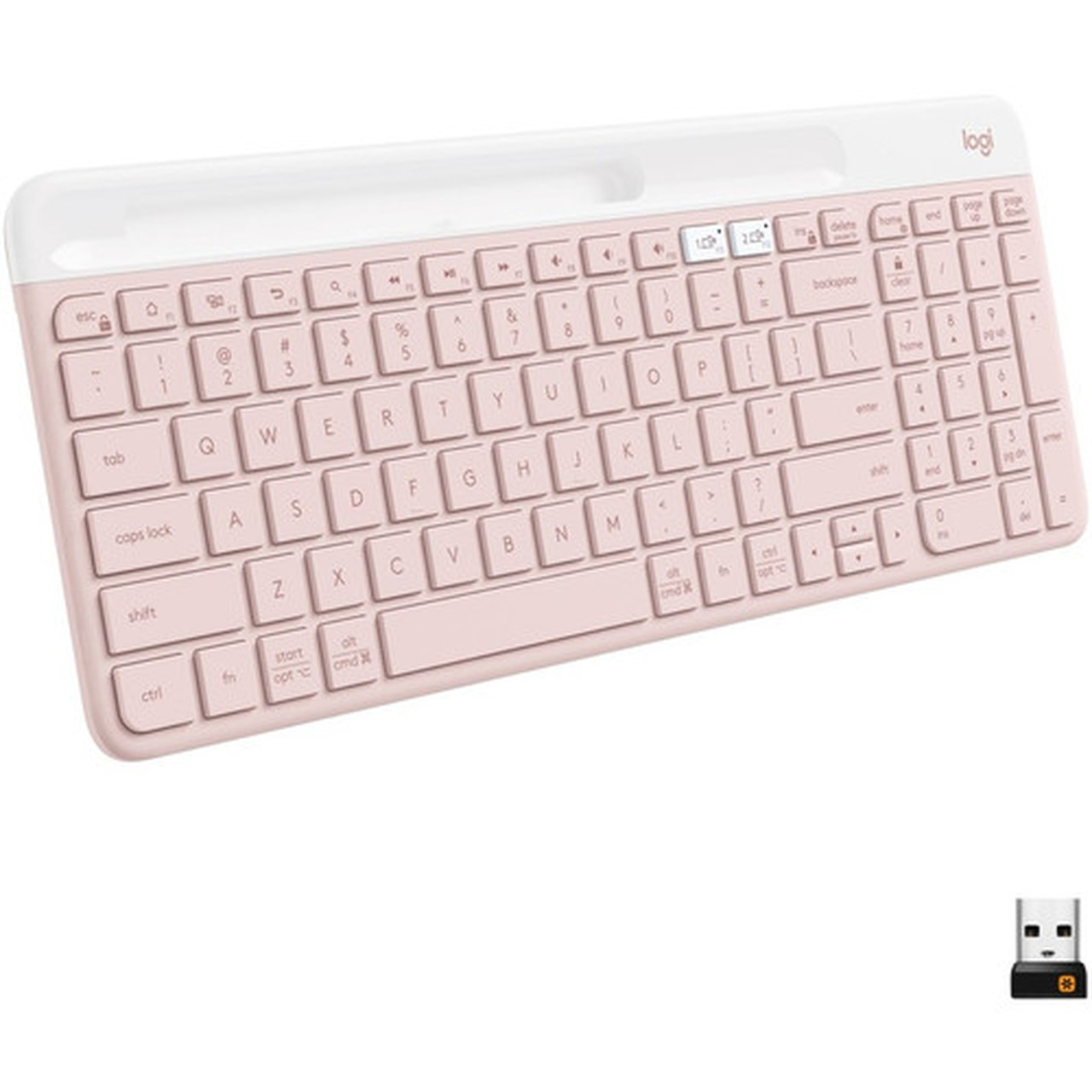 Logitech K585 Slim Multi-Device Wireless Keyboard - Wireless Connectivity - BluetoothRF - 240 GHz - ChromeOS - Notebook Smartphone 920-011477