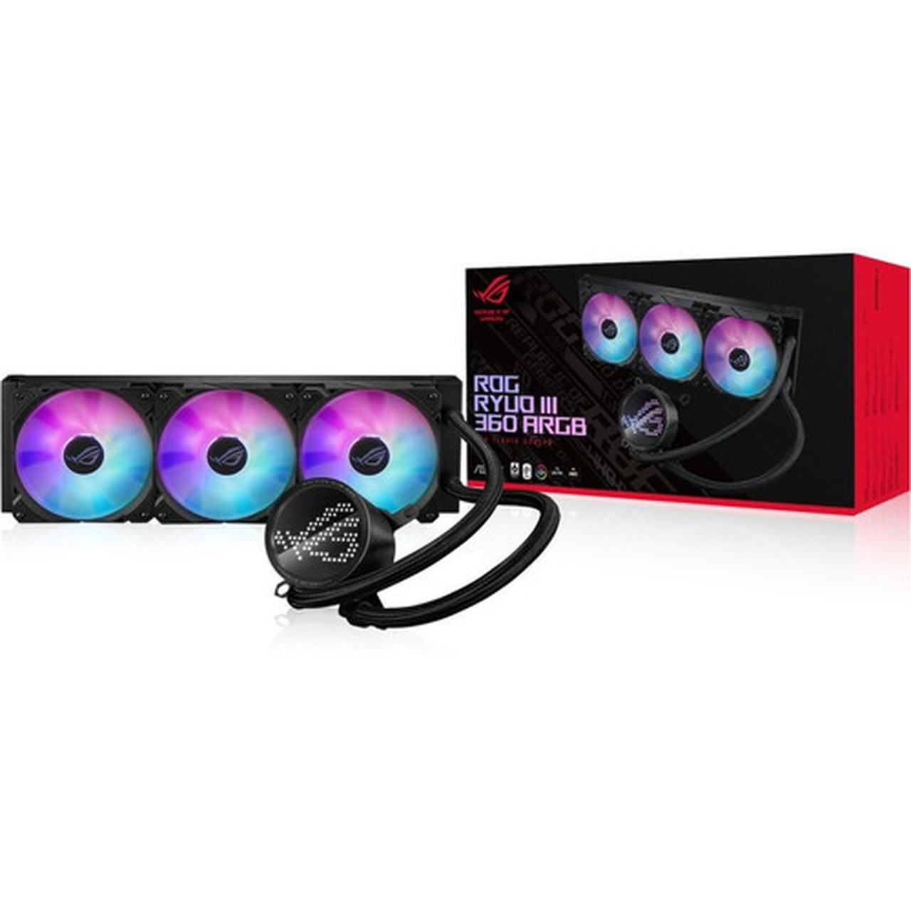 Asus ROG Ryuo III 360 ARGB Cooling FanRadiatorWater BlockPump - 472 120 mm Maximum Fan Diameter - 3 x Fans - 19842 Lmin - - ROG RYUO III 360 ARGB