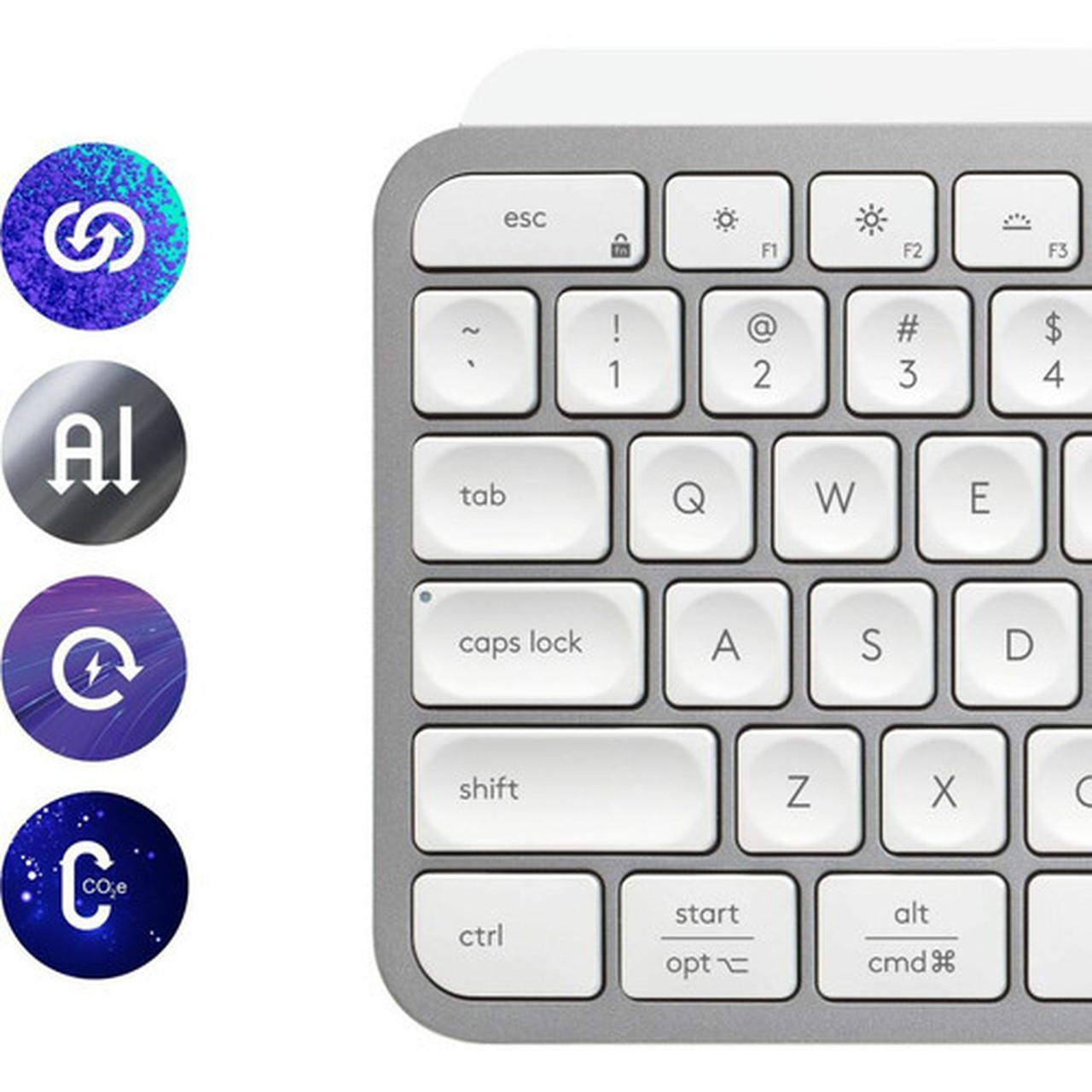 Logitech MX Keys Keyboards - Wireless Connectivity - Bluetooth - 3281 ft 10000 mm - USB Interface - English - PC Mac - Keyswitch - 920-011559