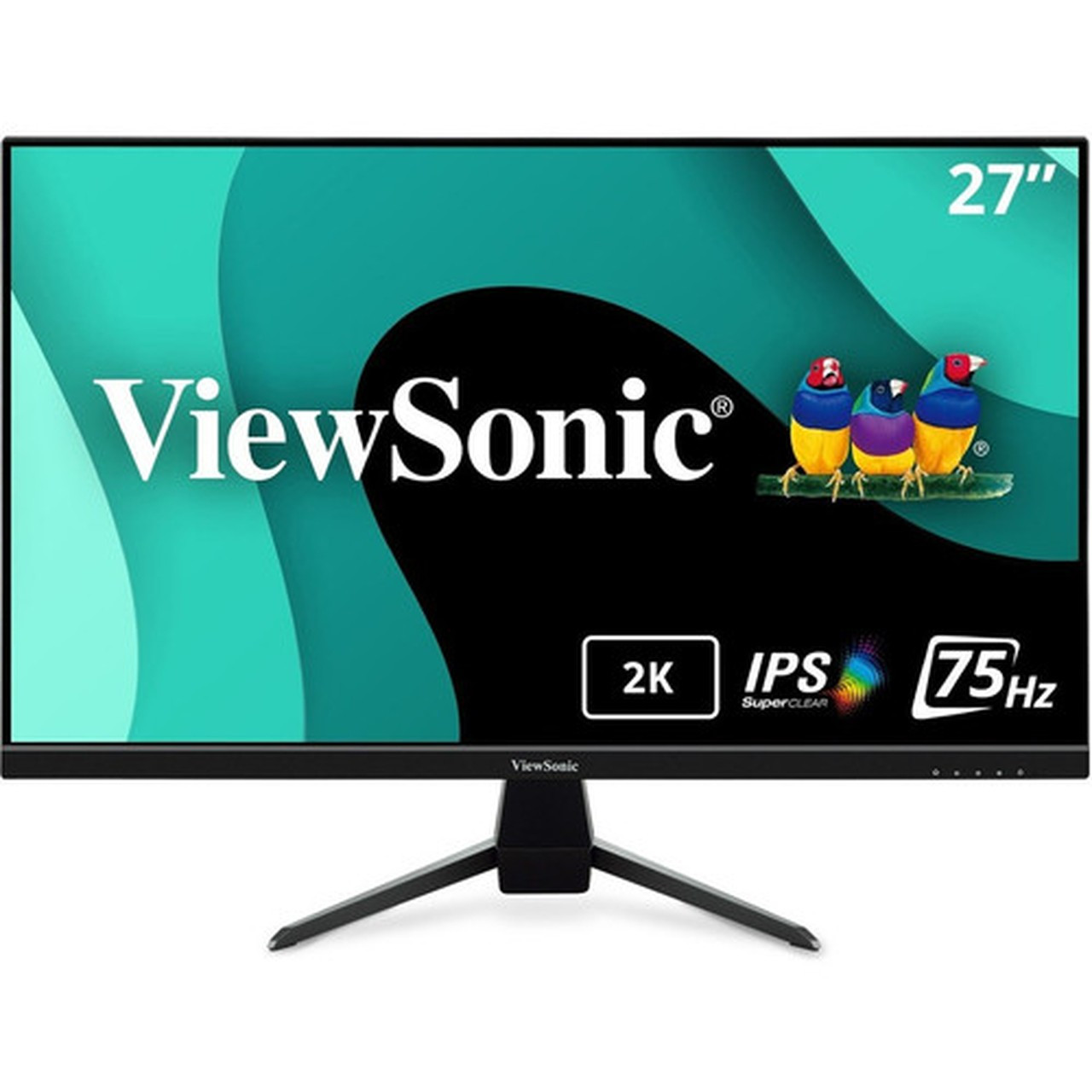 ViewSonic 27 2K QHD Thin-Bezel IPS Monitor with USB-C HDMI and DisplayPort - 27  2k QHD 1440p USB-C USB C HDMI DisplayPort VX2767U-2K