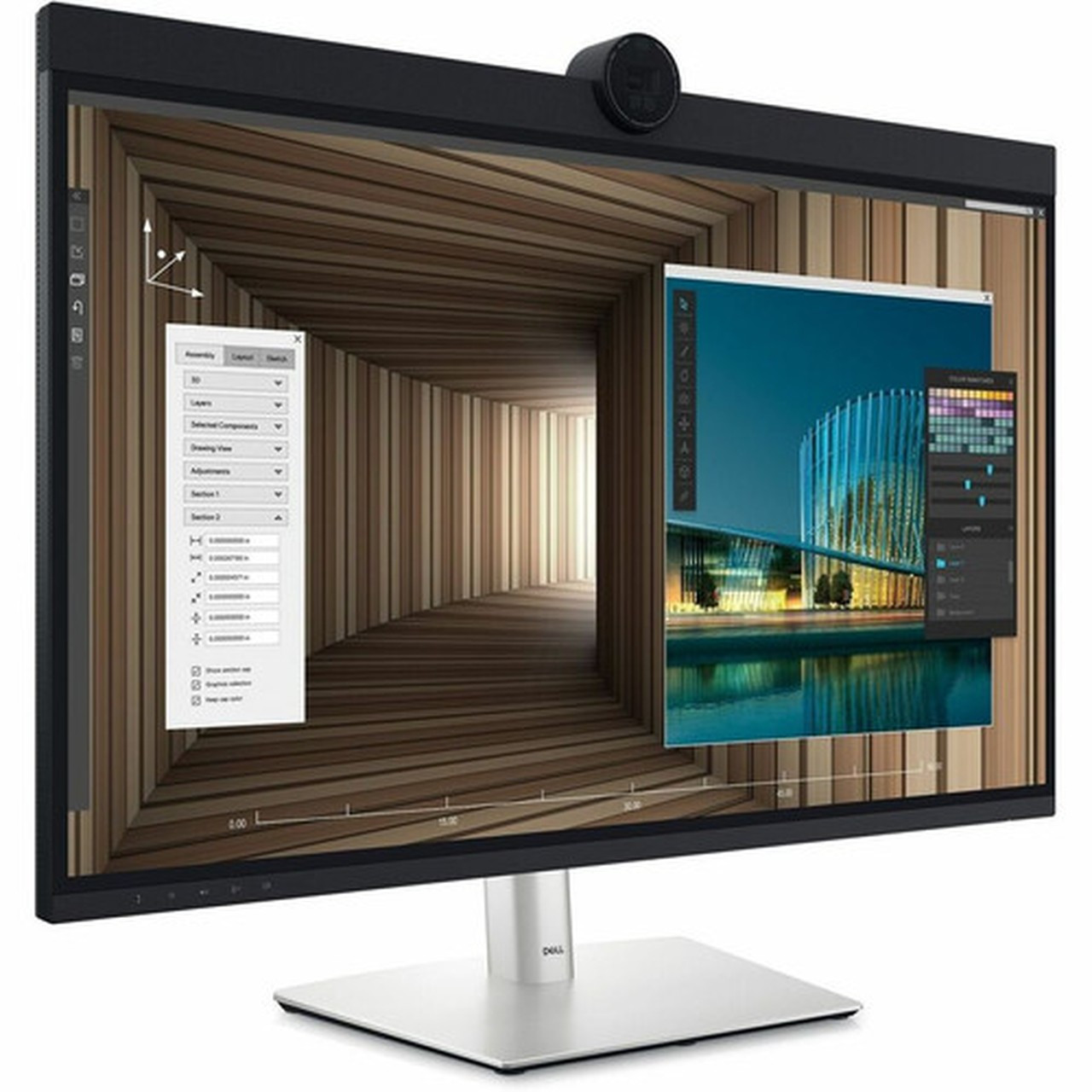 Dell UltraSharp U3224KB 315 Webcam 6K LED Monitor - 169 - 32 81280 mm Class - In-plane Switching IPS Black Technology - LED - DELL-U3224KB