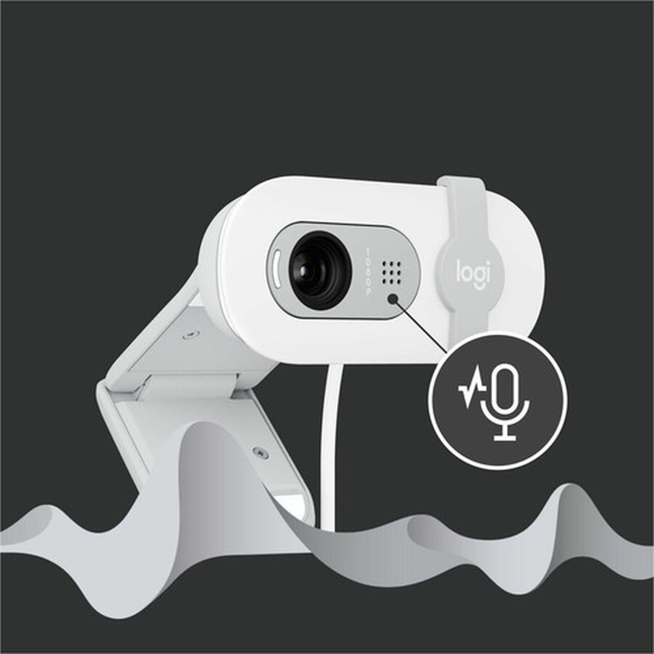 Logitech BRIO 100 Webcam - 2 Megapixel - Off White - USB Type A - 1 Packs - 1920 x 1080 Video - Fixed Focus - 58deg Angle - - 960-001616