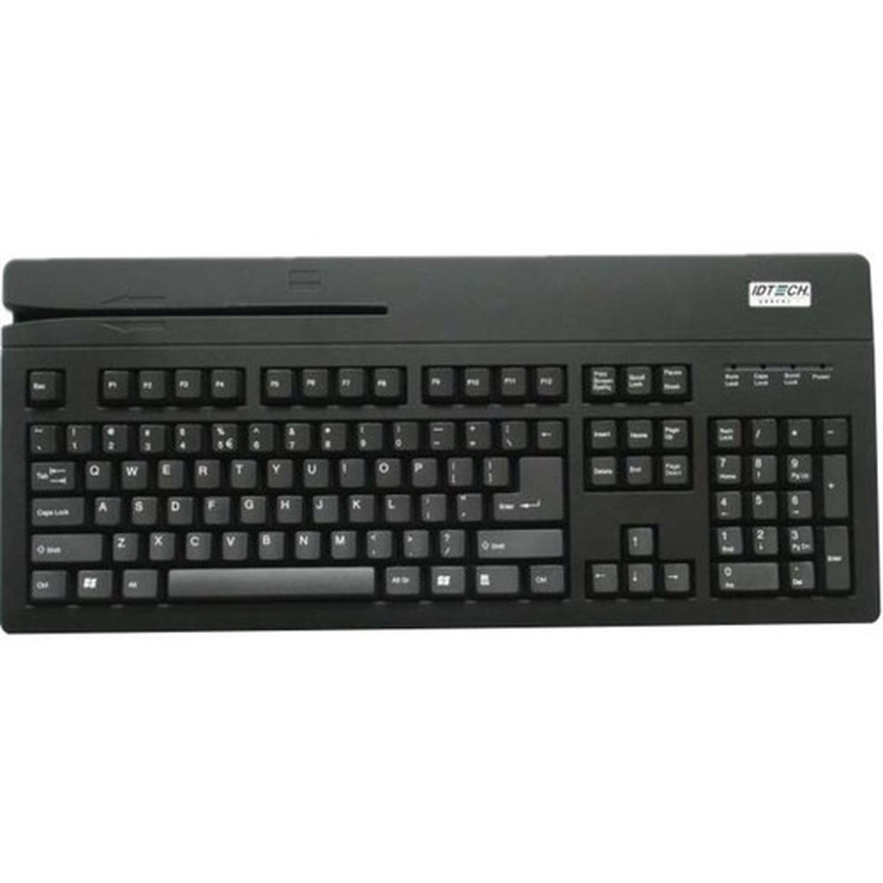 ID TECH Versakey POS Keyboard - 105 Keys - Magnetic Stripe Reader - USB - Black IDKA-234133B