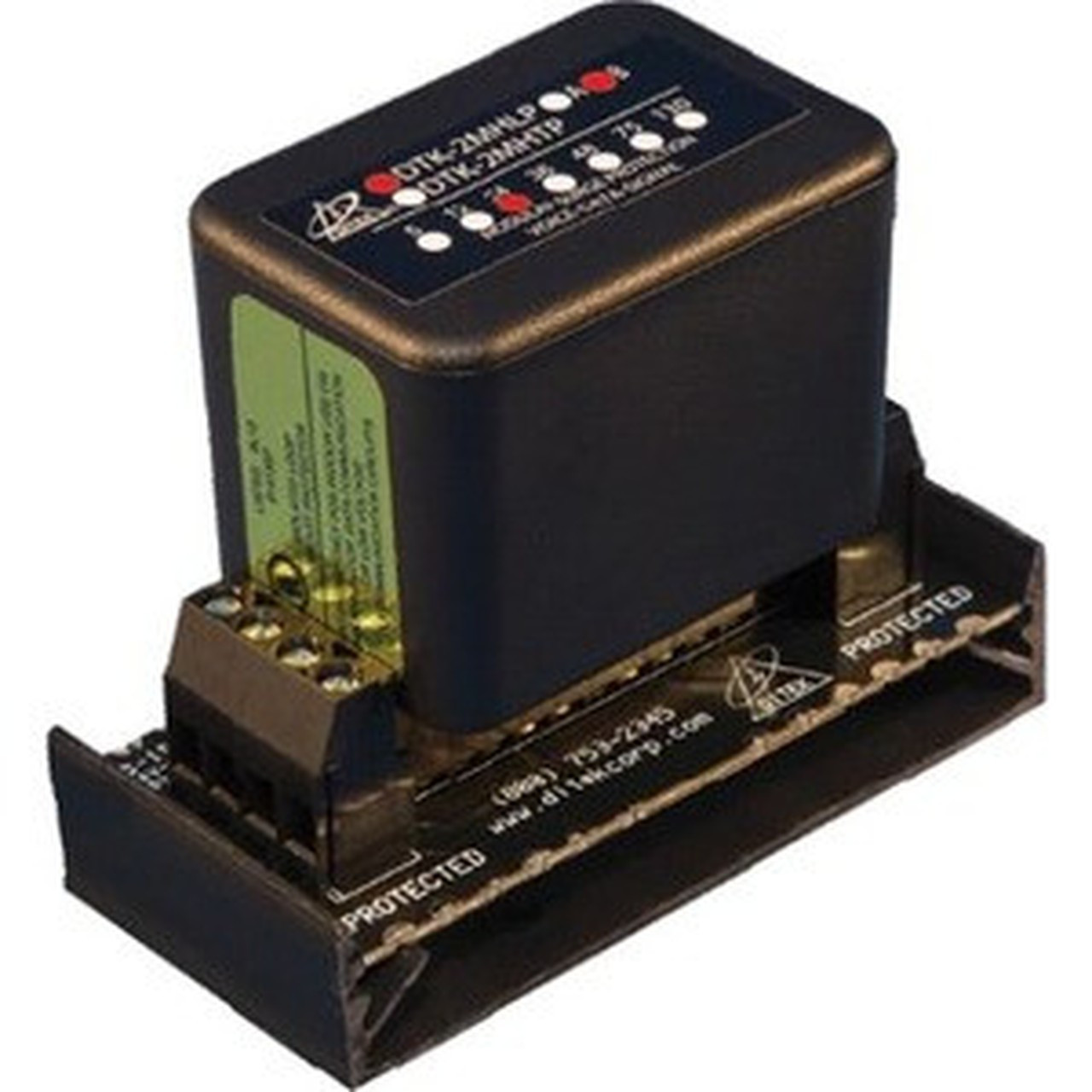 DITEK DTK-2MHLP24BWB Surge Suppressor - Terminal Block - Datacommunication Telecommunication - TAA Compliant DTK-2MHLP24BWB