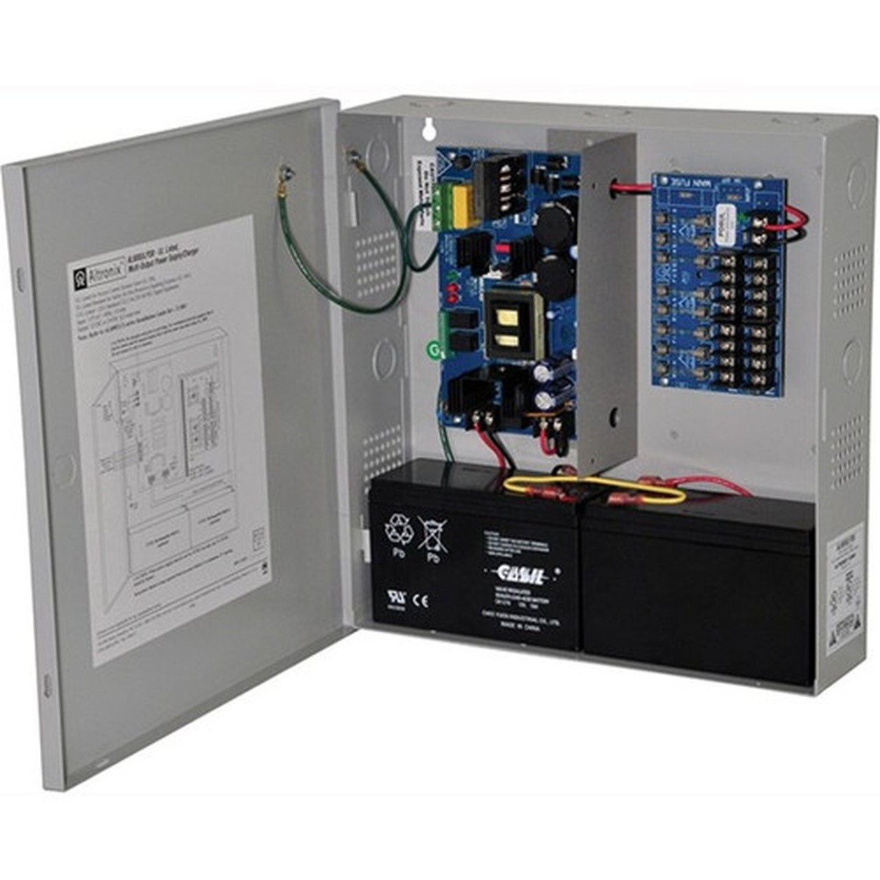 Altronix AL600ULPD8 Proprietary Power Supply - Wall Mount Enclosure - 120 V AC Input - 12 V DC  6 A 24 V DC  6 A Output - 8 12V AL600ULPD8