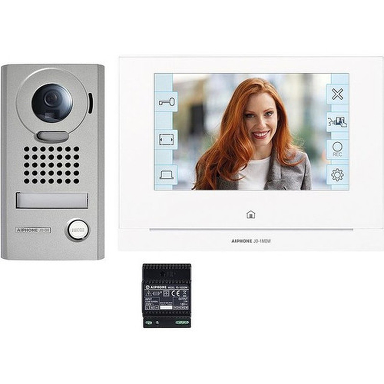 Aiphone JOS-1VW Mobile-Ready Box Set with Surface-Mount Door Station - 7 Touchscreen TFT LCD - CMOS - 2-wire - Die-cast Zinc - Door JOS-1VW