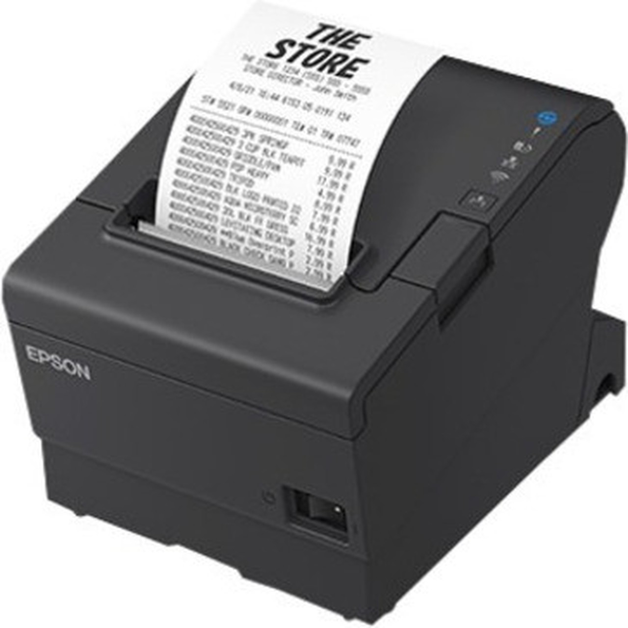 Epson  Tm-t88vii-052 Thermal Receipt Printer Black Usb  Ethernet Interfaces Ps-180 Power Supply And Ac Cable - 500 mms Mono - C31CJ57052