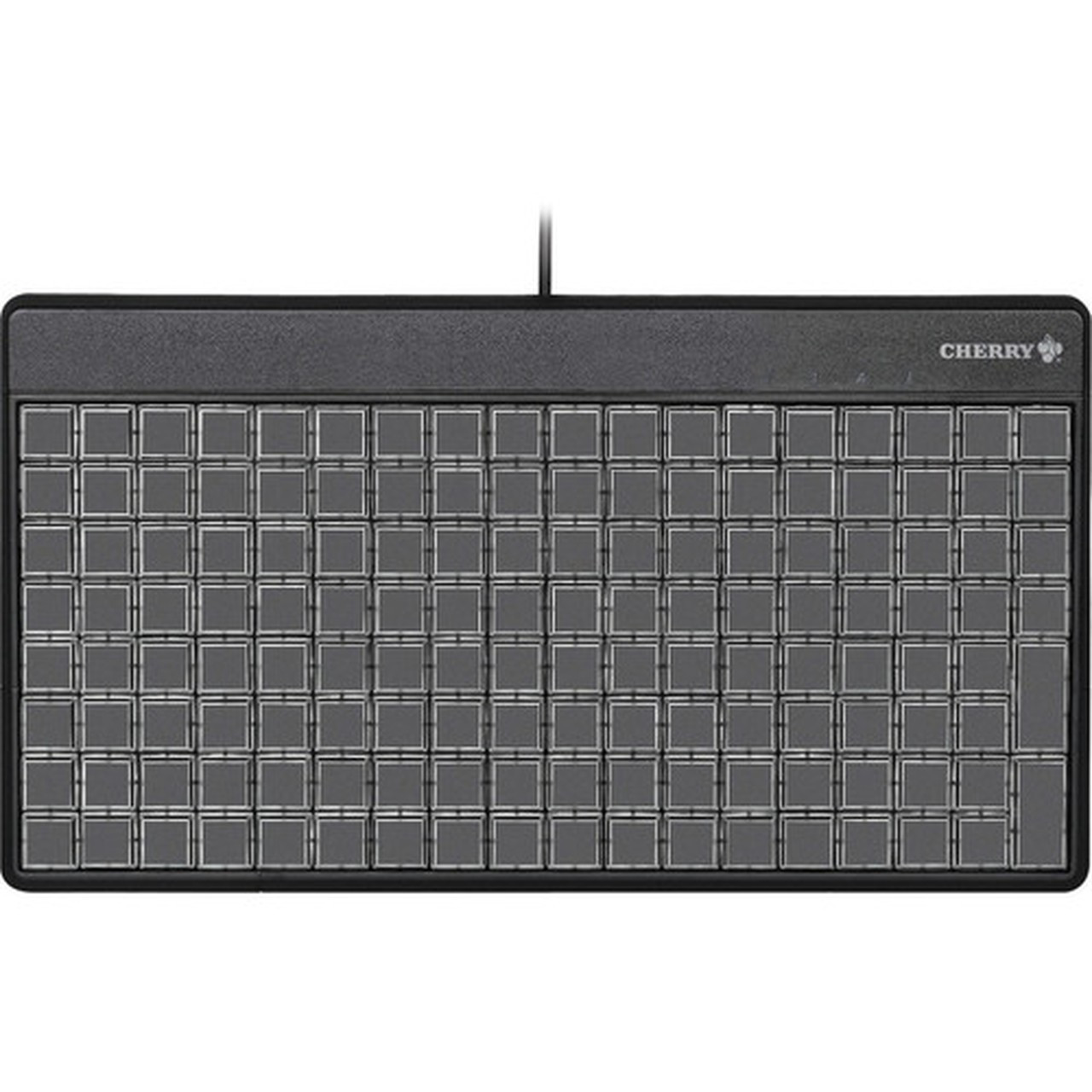 CHERRY SPOS Rows and Columns Keyboard - 142 Keys - 142 Relegendable Keys - Magnetic Stripe Reader - USB - Black G86-63400EUADAA